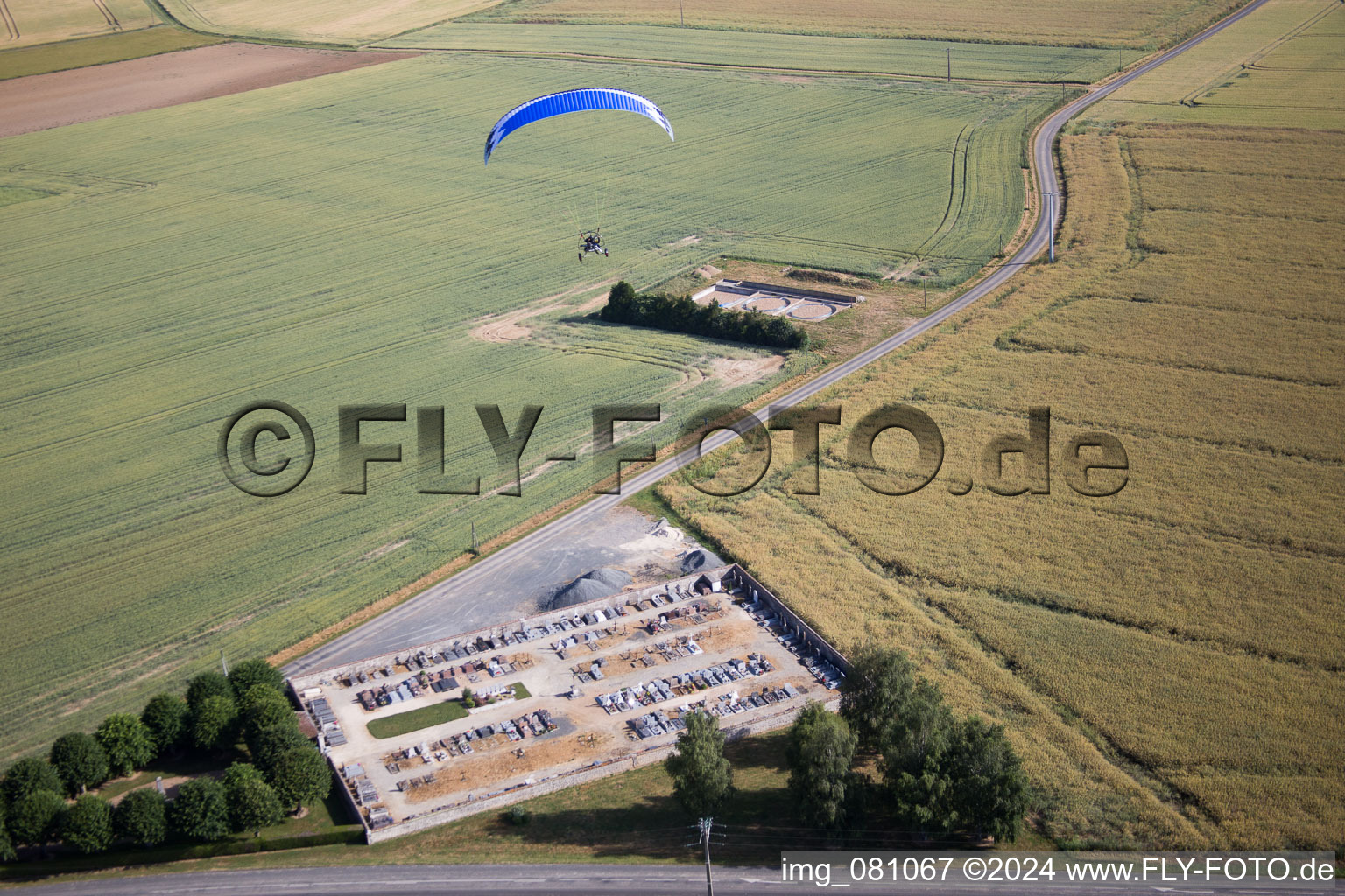 Aerial view of Crucheray in the state Loir et Cher, France