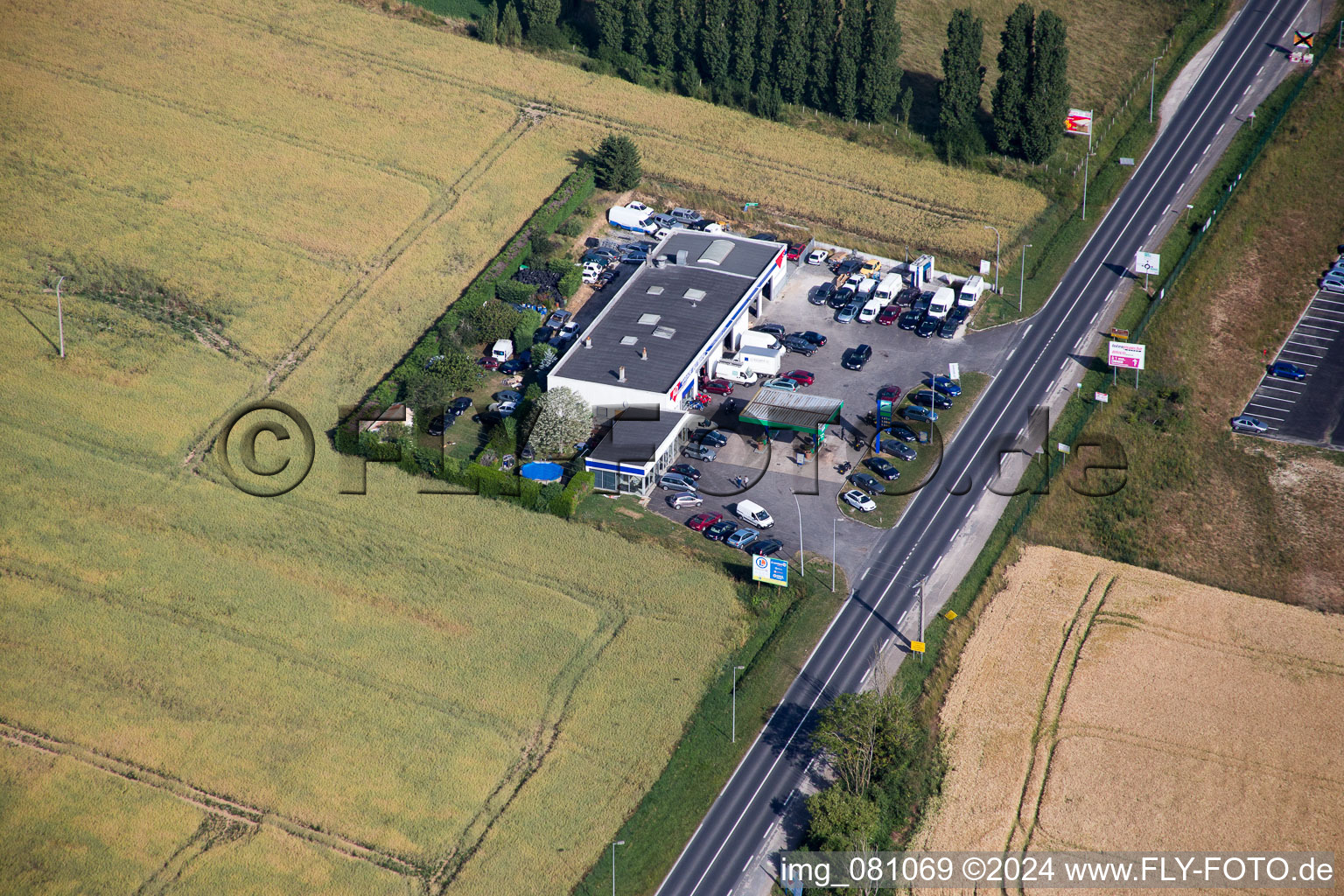 Aerial view of Vendôme in the state Loir et Cher, France