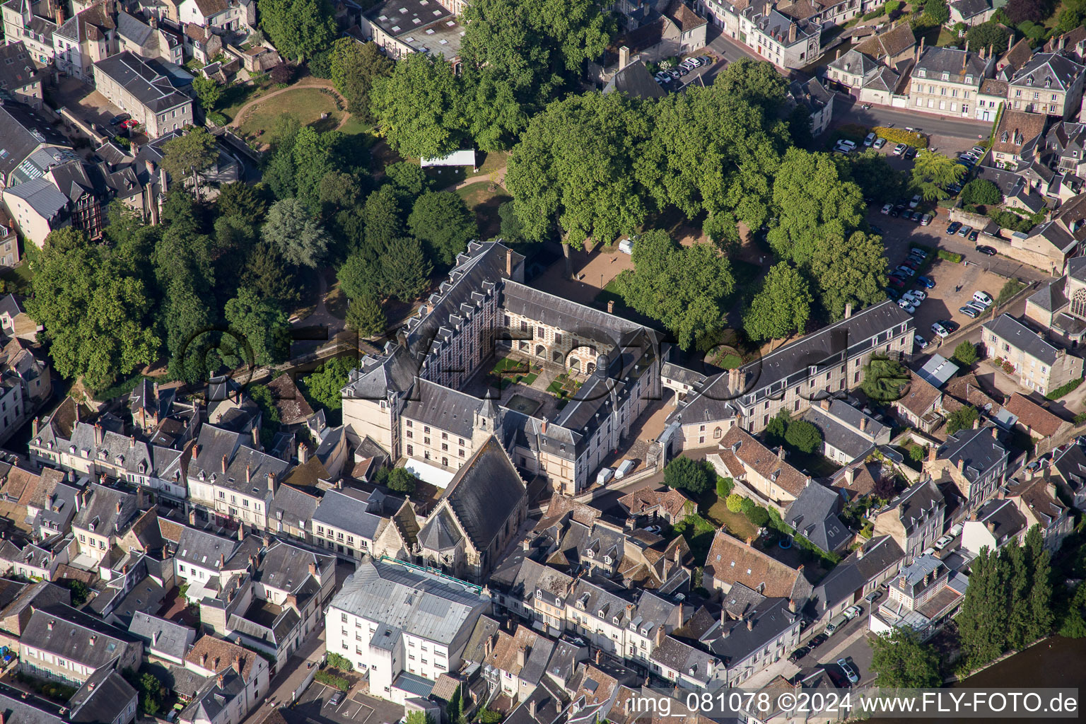 Town Hall building of the city administration Mairie in Vendome in Centre-Val de Loire, France