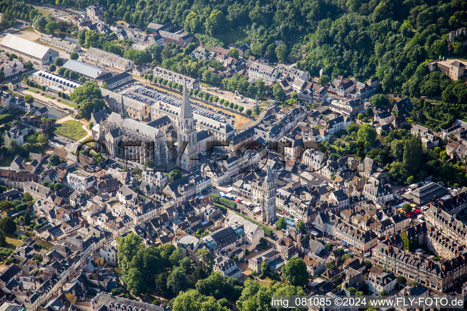 Complex of buildings of the monastery of the Abbaye of the Trinity in Vendome in Centre-Val de Loire, France