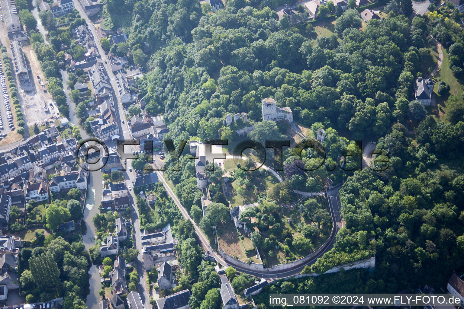 Oblique view of Vendôme in the state Loir et Cher, France