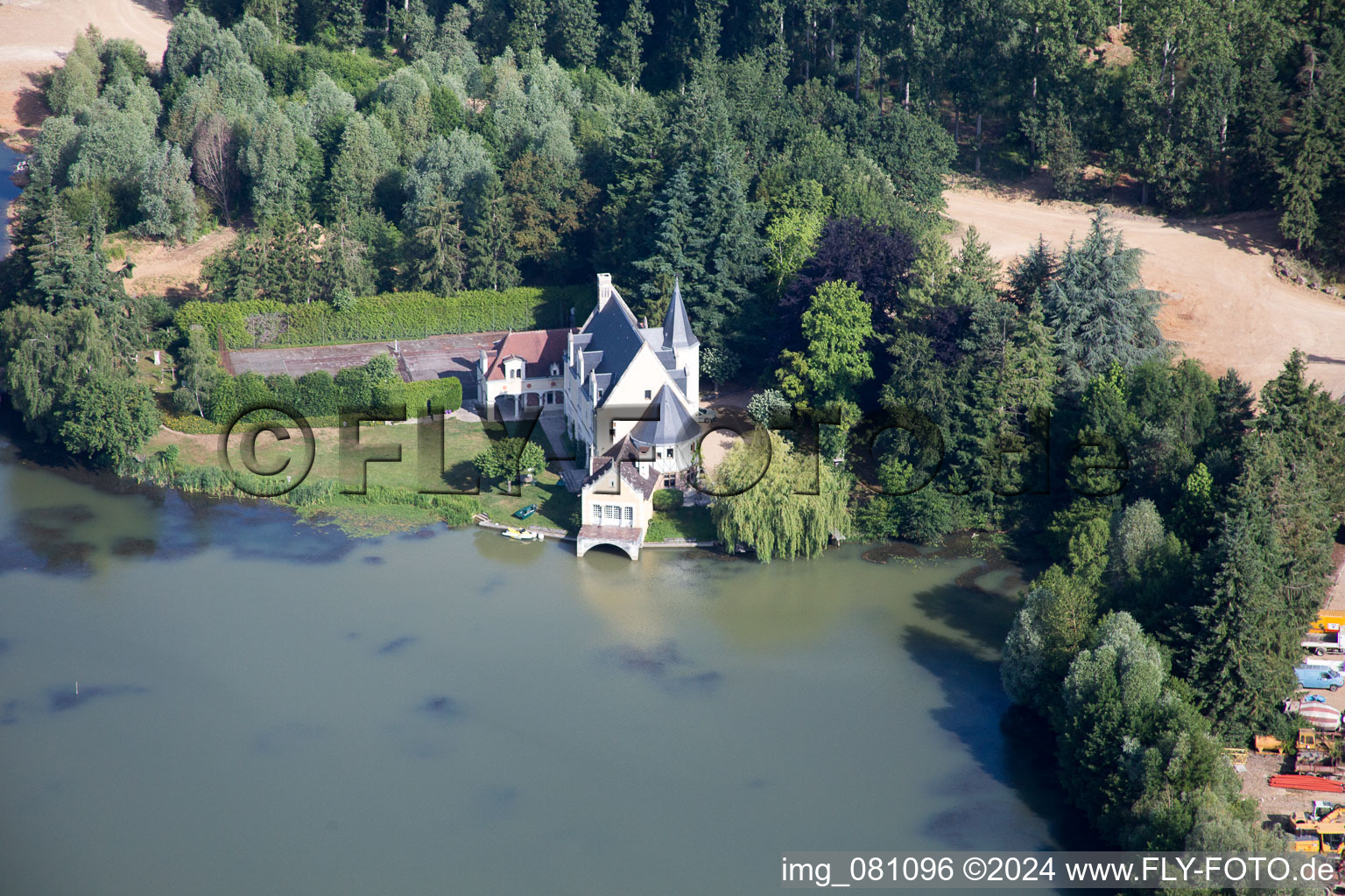 Aerial view of Vendome in Naveil in the state Loir et Cher, France