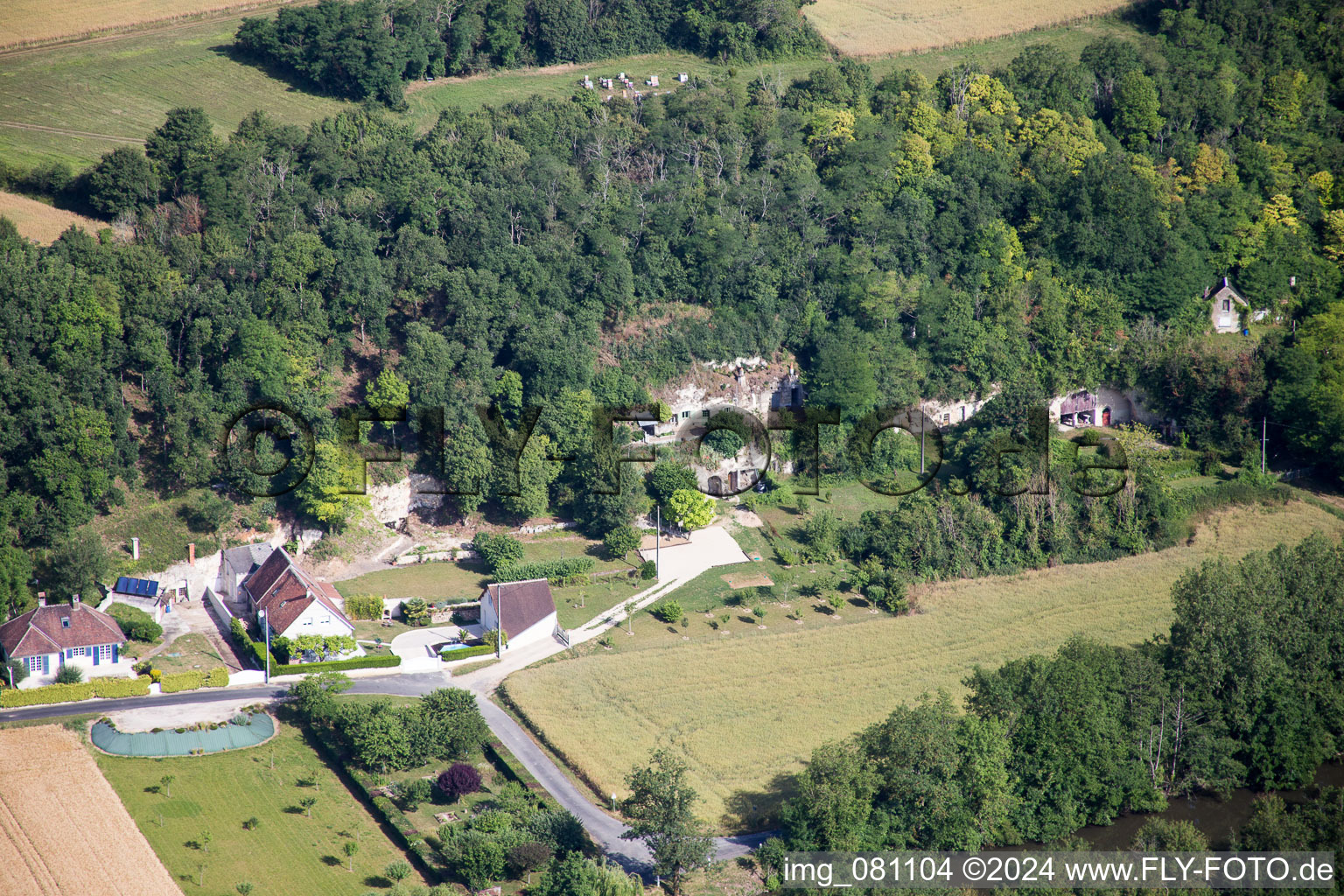 Cave flats at the Loir in Thore-la-Rochette in Centre-Val de Loire, France