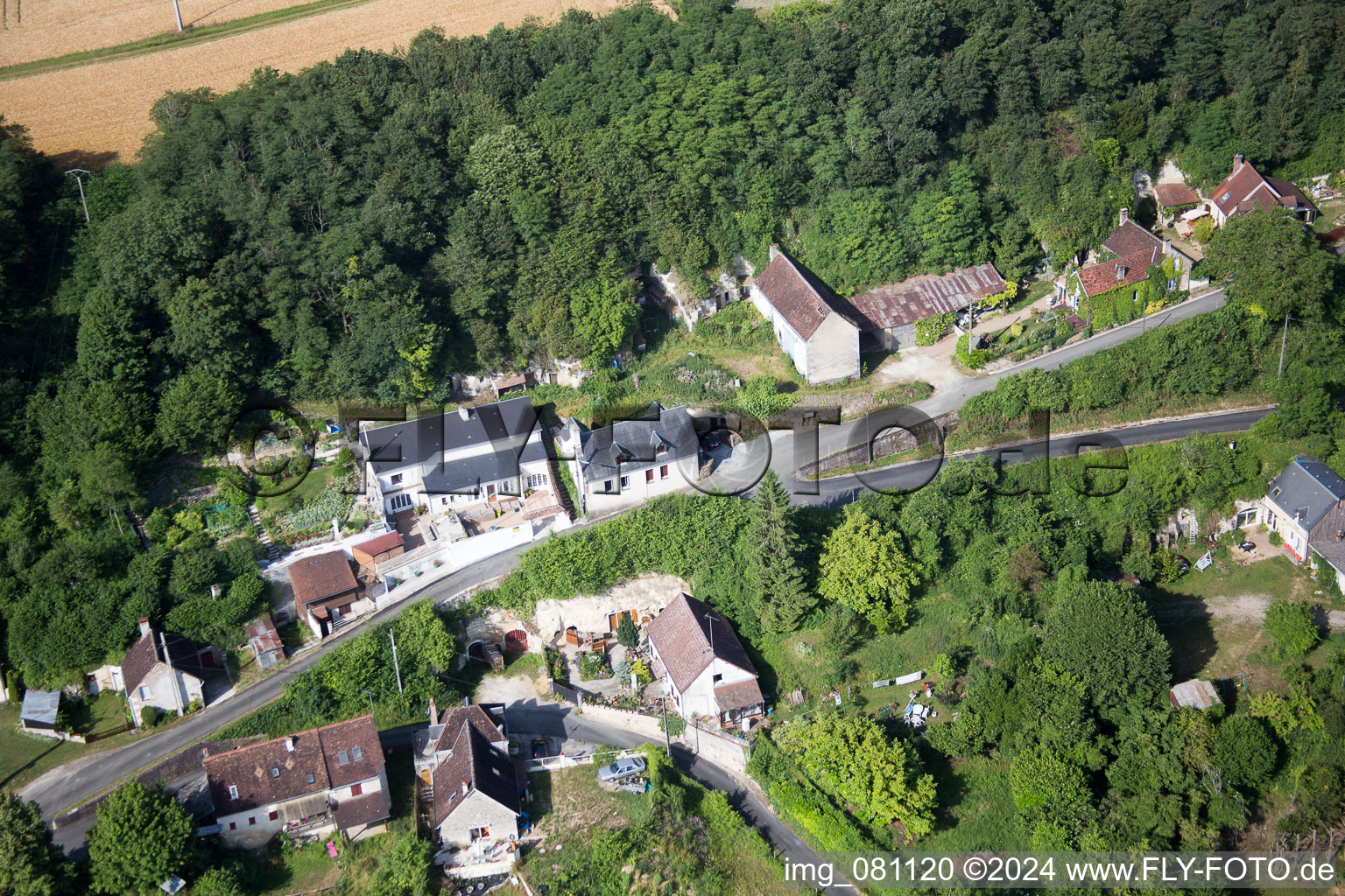 Aerial photograpy of Saint-Rimay in the state Loir et Cher, France