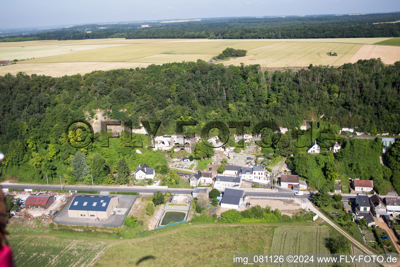 Saint-Rimay in the state Loir et Cher, France from above