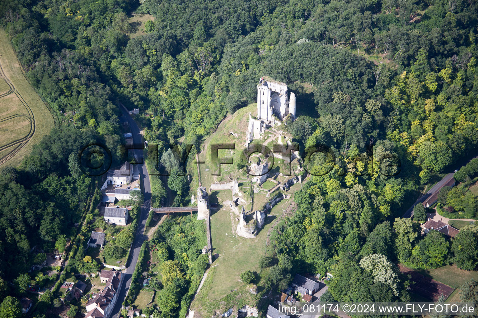 Lavardin in the state Loir et Cher, France out of the air