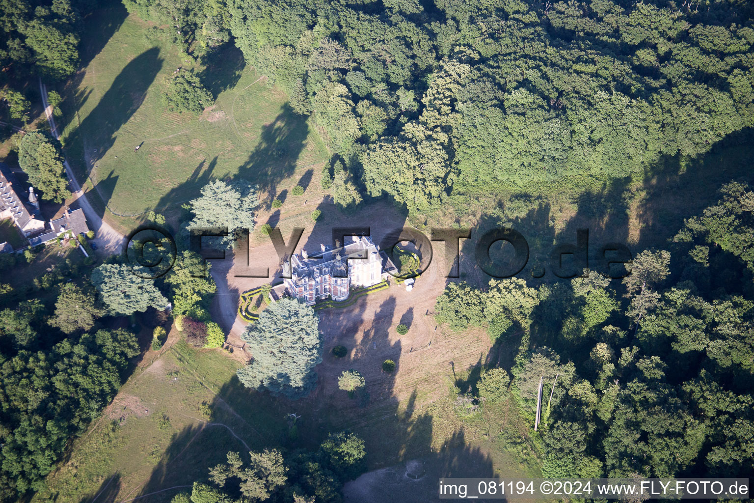 Oblique view of Orchaise, Chateau du Guerinet in Valencisse in the state Loir et Cher, France