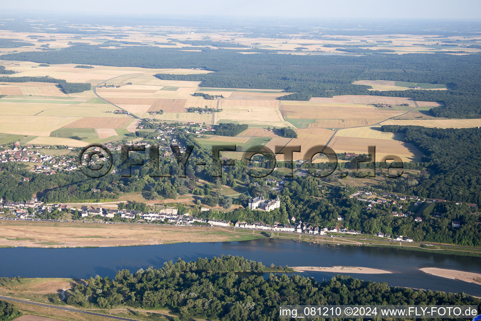 Aerial photograpy of Chaumont-sur-Loire in the state Loir et Cher, France