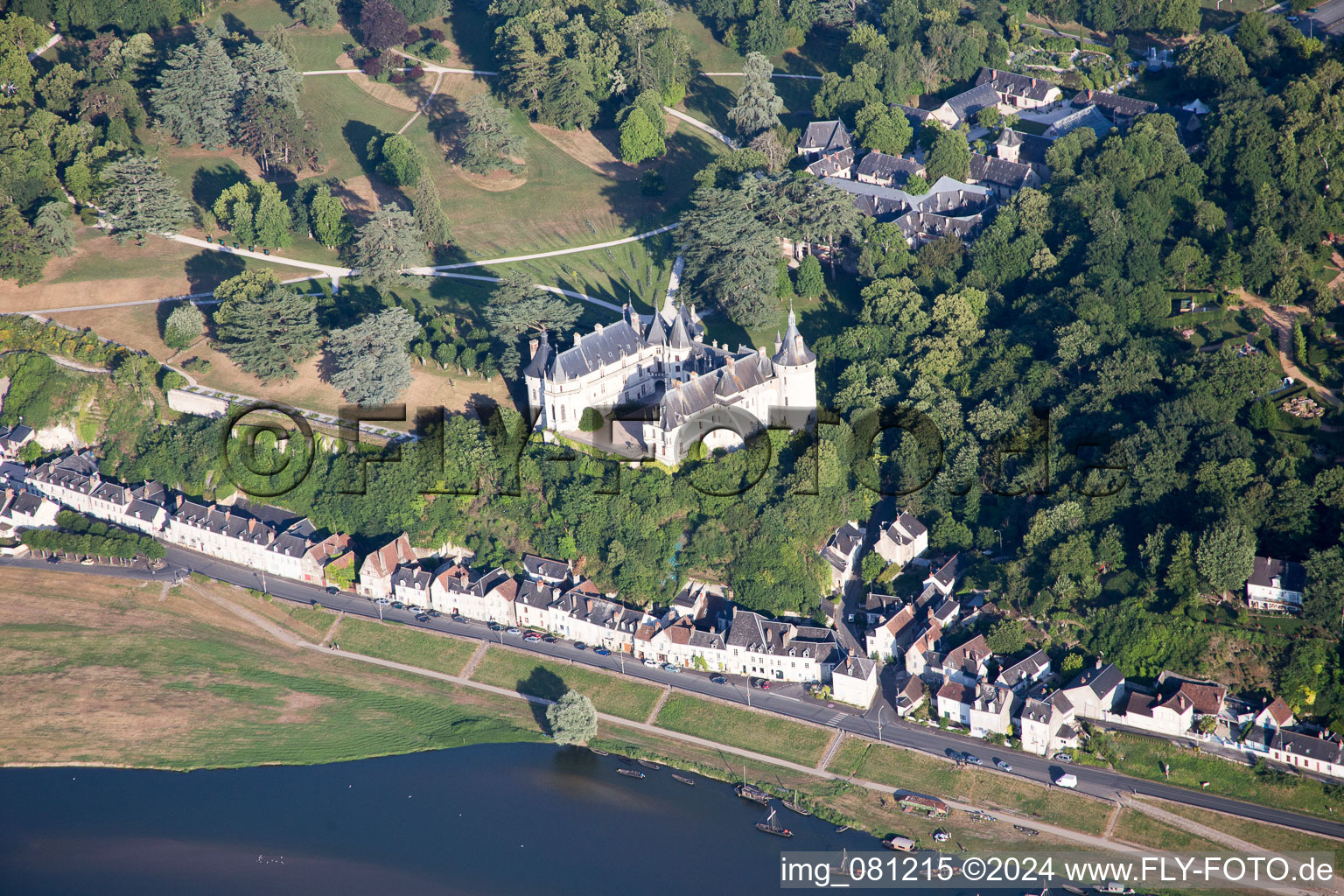 Chaumont-sur-Loire in the state Loir et Cher, France out of the air