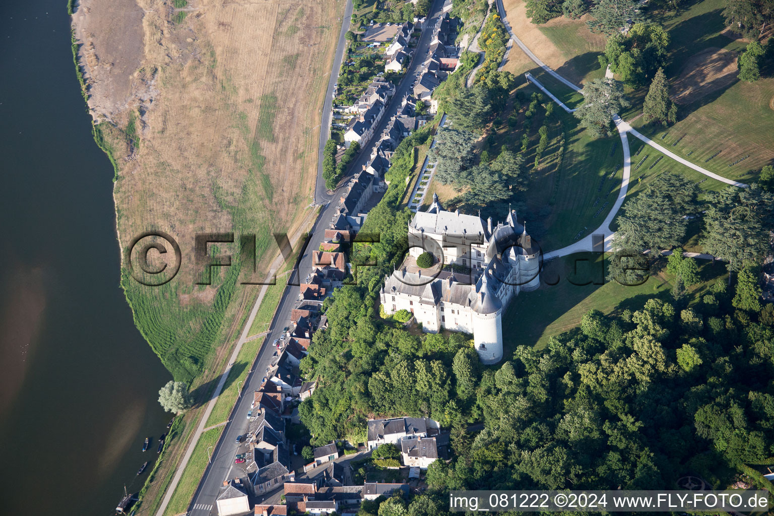 Drone image of Chaumont-sur-Loire in the state Loir et Cher, France