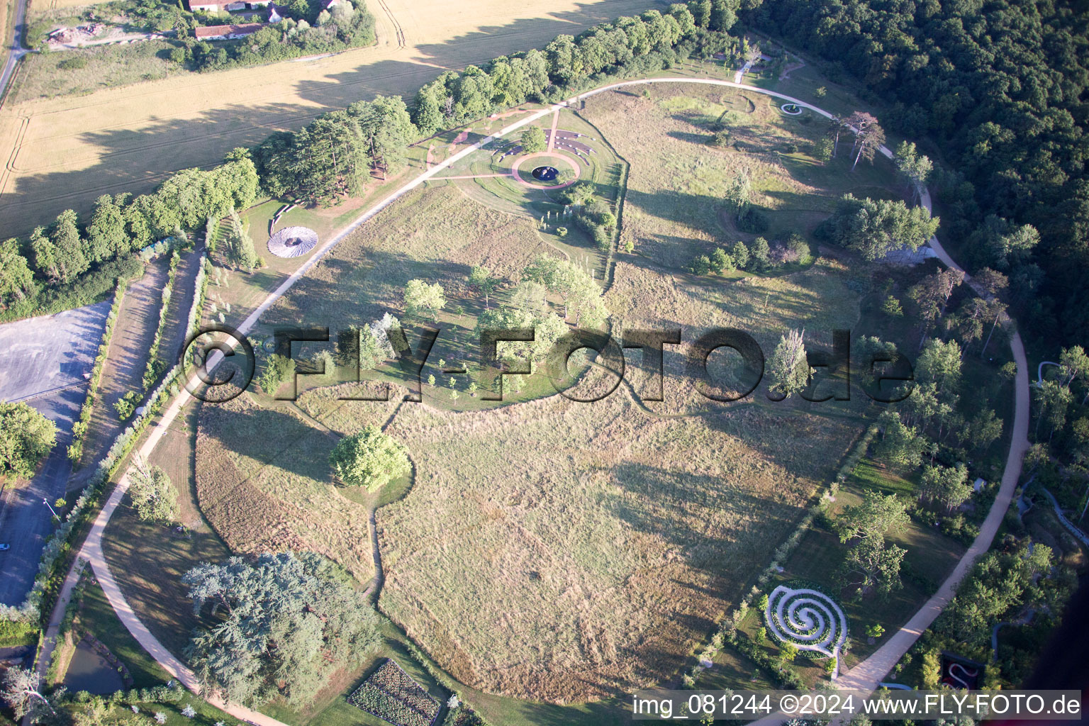 Drone recording of Chaumont-sur-Loire in the state Loir et Cher, France