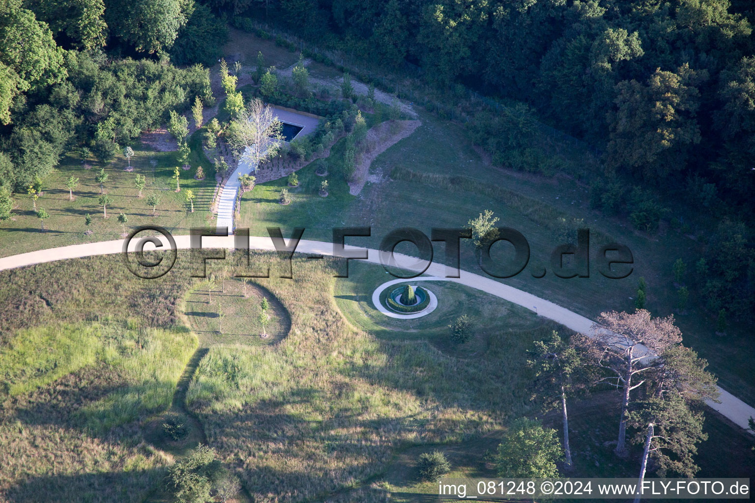 Chaumont-sur-Loire in the state Loir et Cher, France from a drone