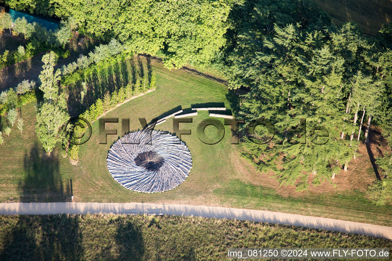 Land art in the park of the castle Chaumont-sur-Loire in Chaumont-sur-Loire in Centre-Val de Loire, France