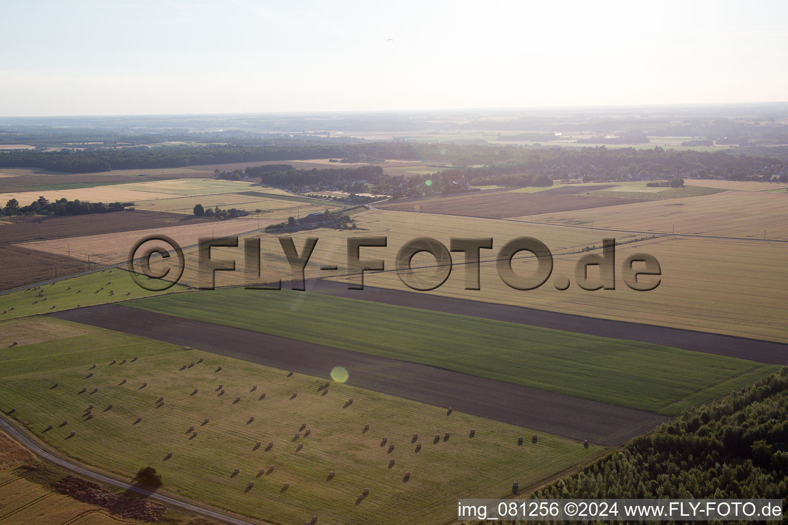 Chaumont-sur-Loire in the state Loir et Cher, France from above