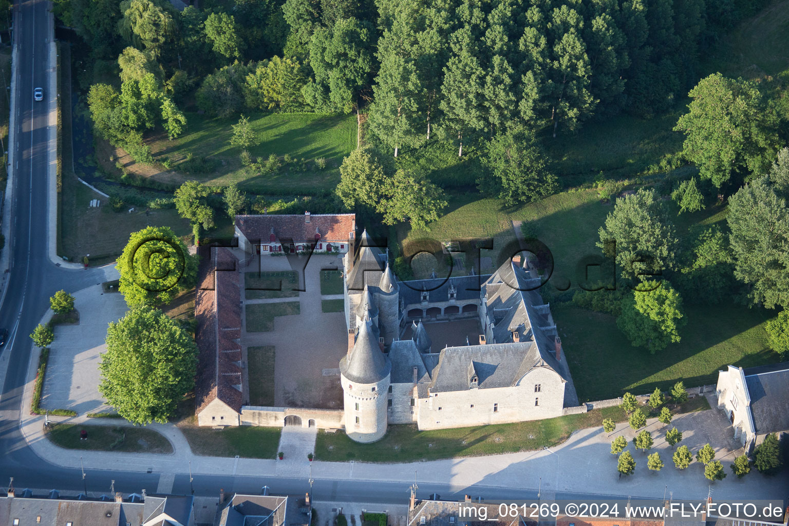 Fougères-sur-Bièvre in the state Loir et Cher, France out of the air