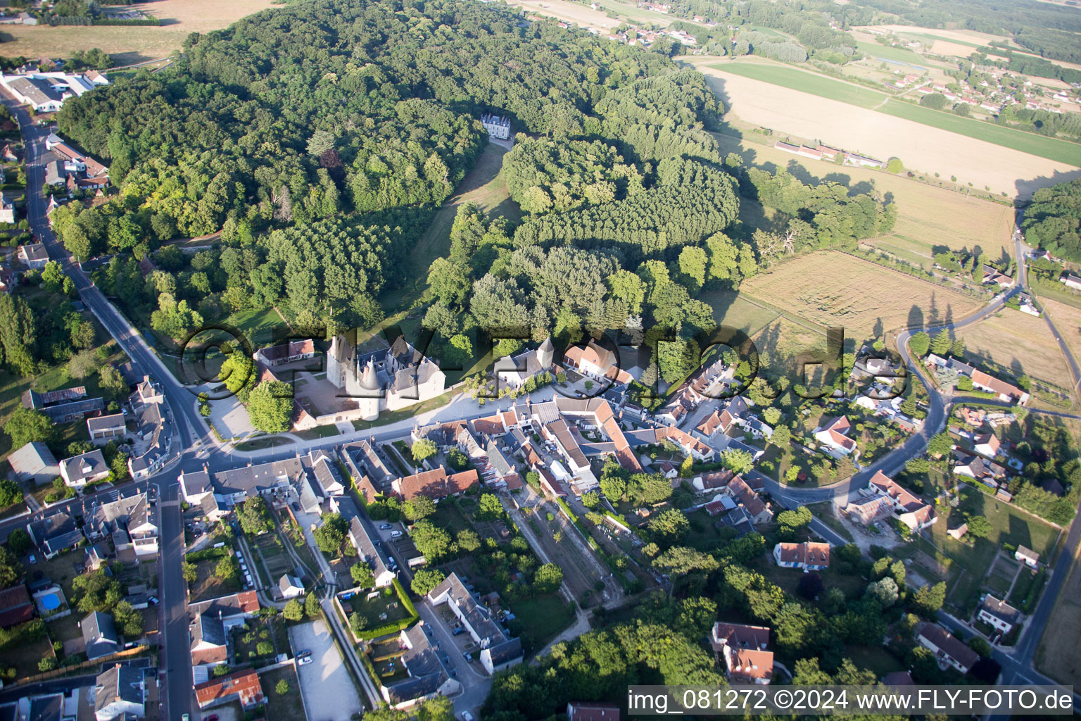 Building complex in the park of the castle Chateau de FougA?res-sur-BiA?vre in FougA?res-sur-BiA?vre in Centre-Val de Loire, France