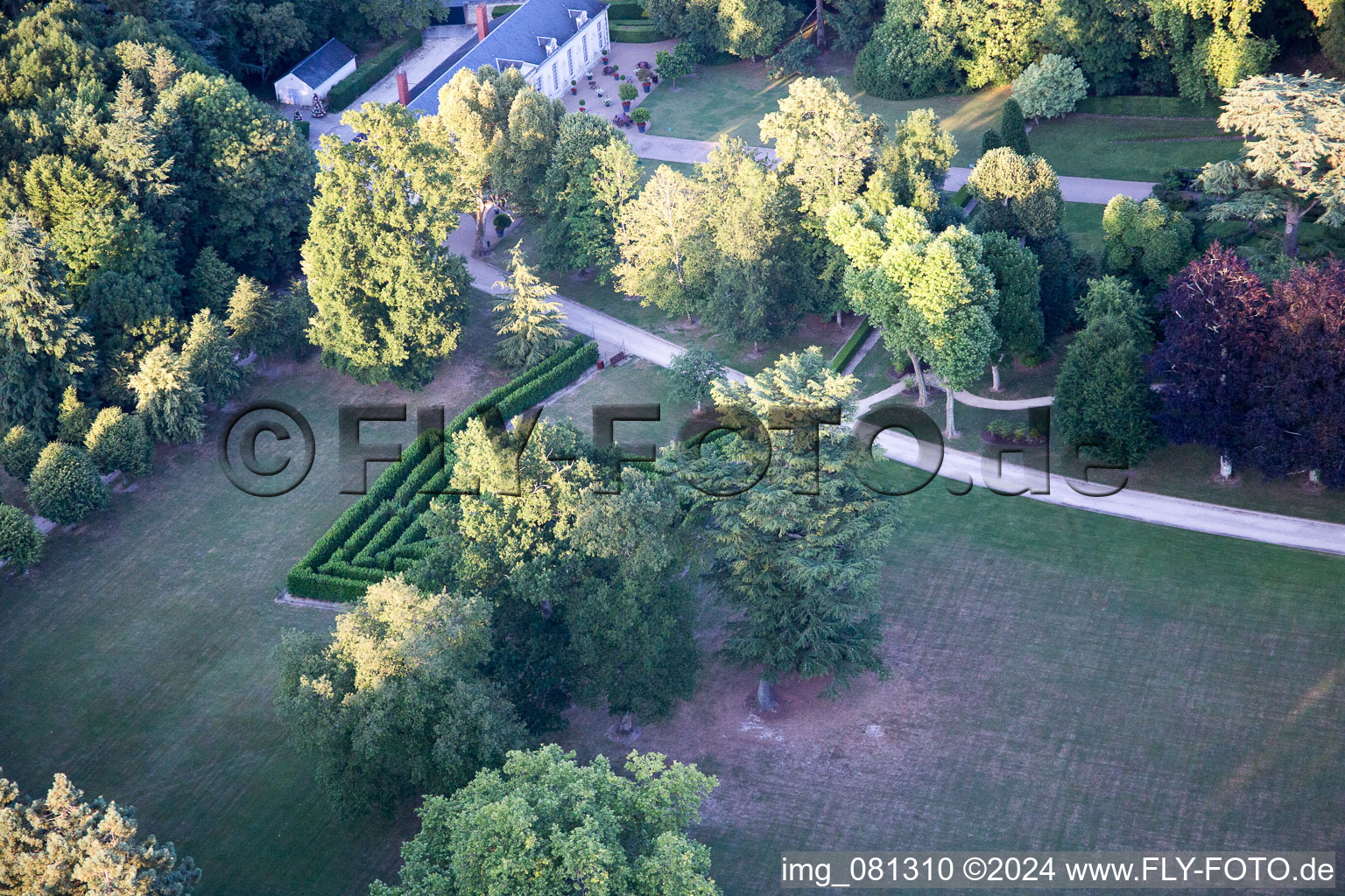 Aerial photograpy of Cheverny in the state Loir et Cher, France