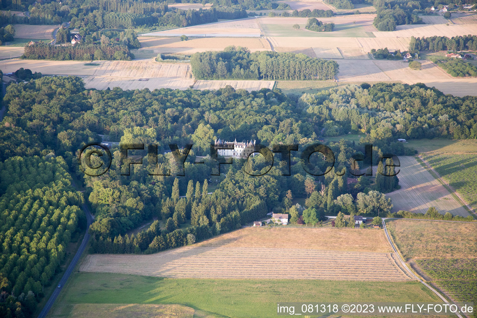 Bird's eye view of Cheverny in the state Loir et Cher, France