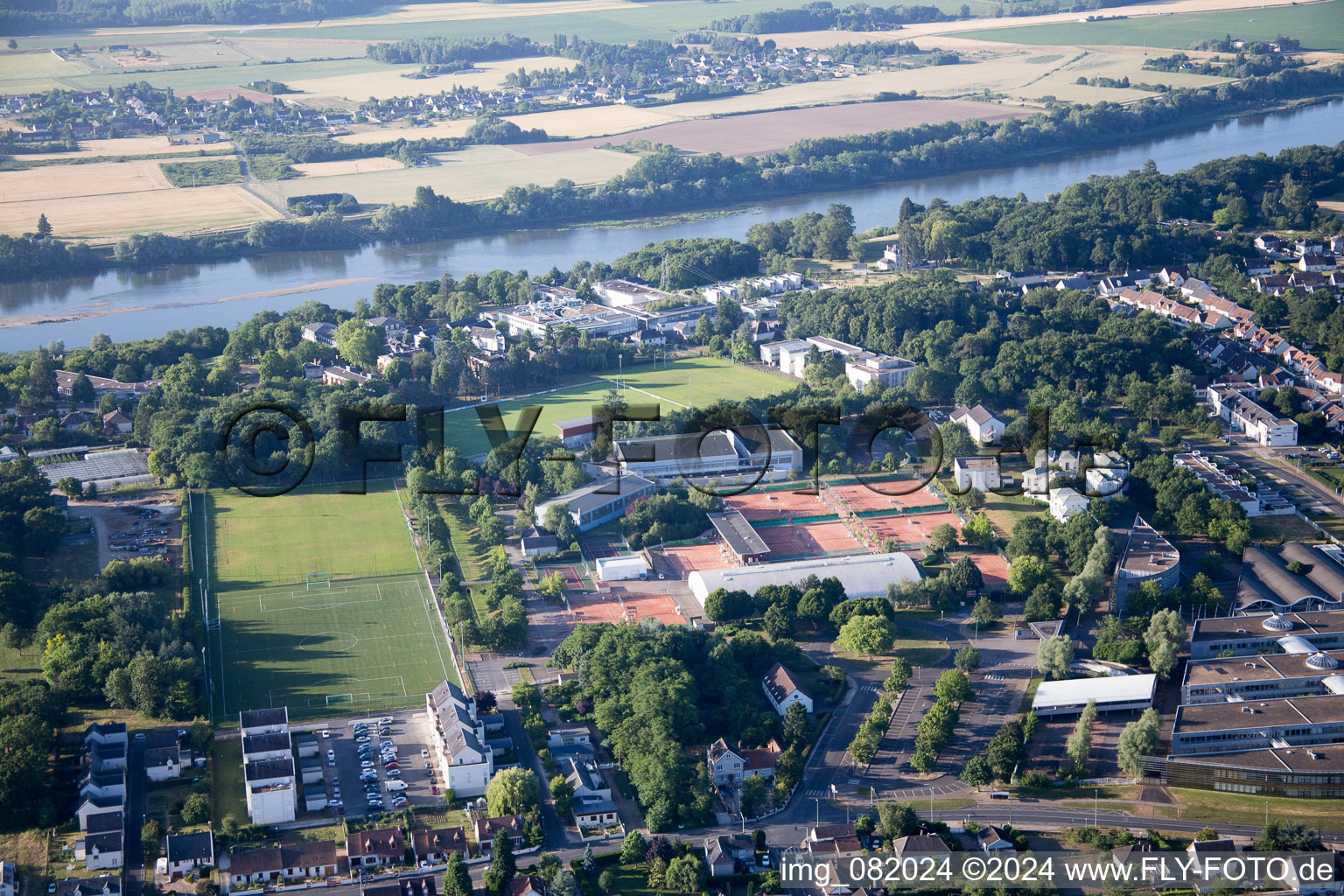 Bird's eye view of Blois in the state Loir et Cher, France