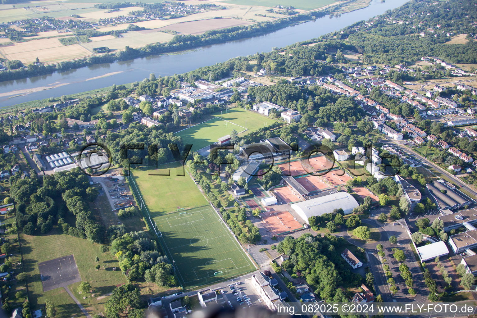 Blois in the state Loir et Cher, France viewn from the air