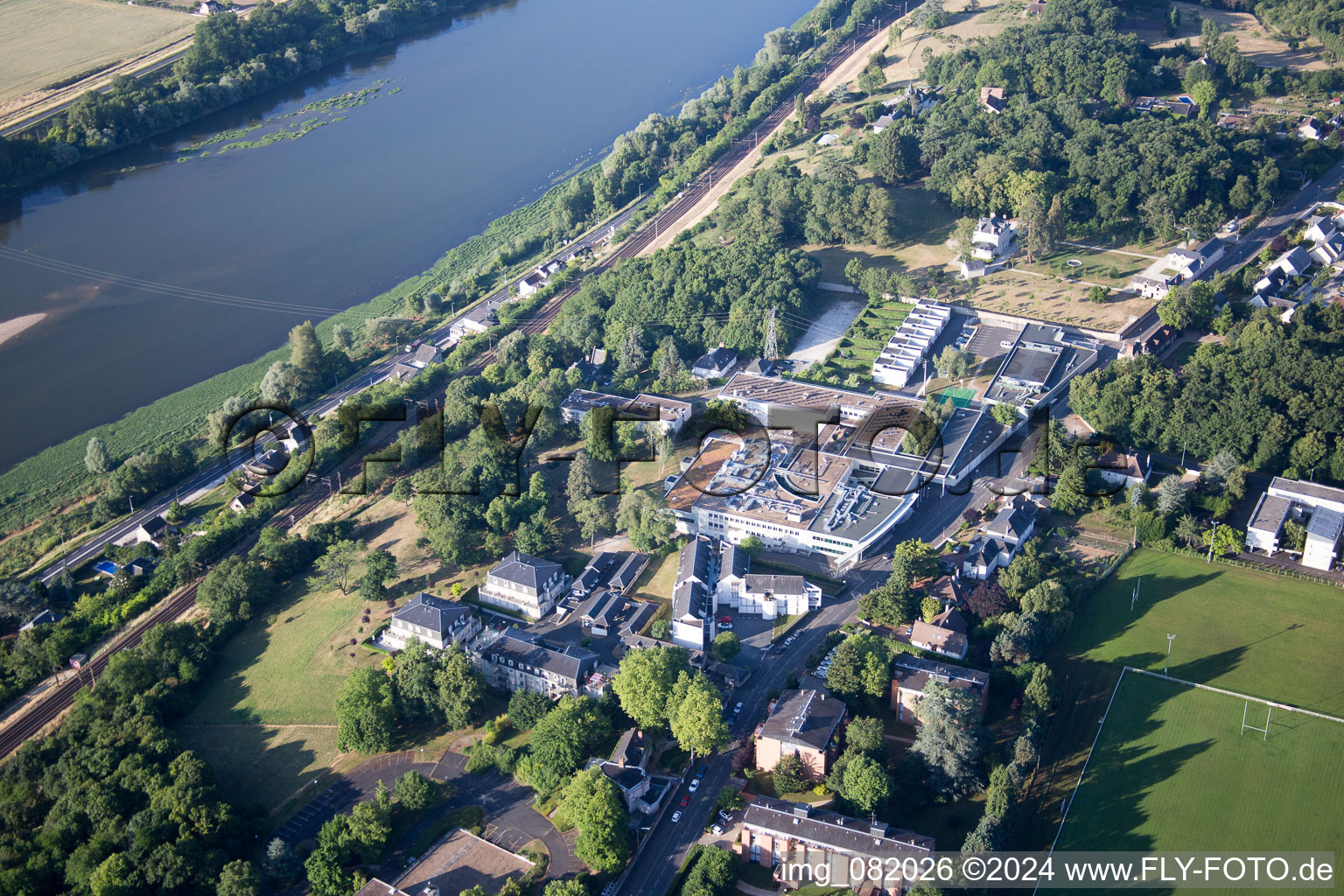 Drone recording of Blois in the state Loir et Cher, France