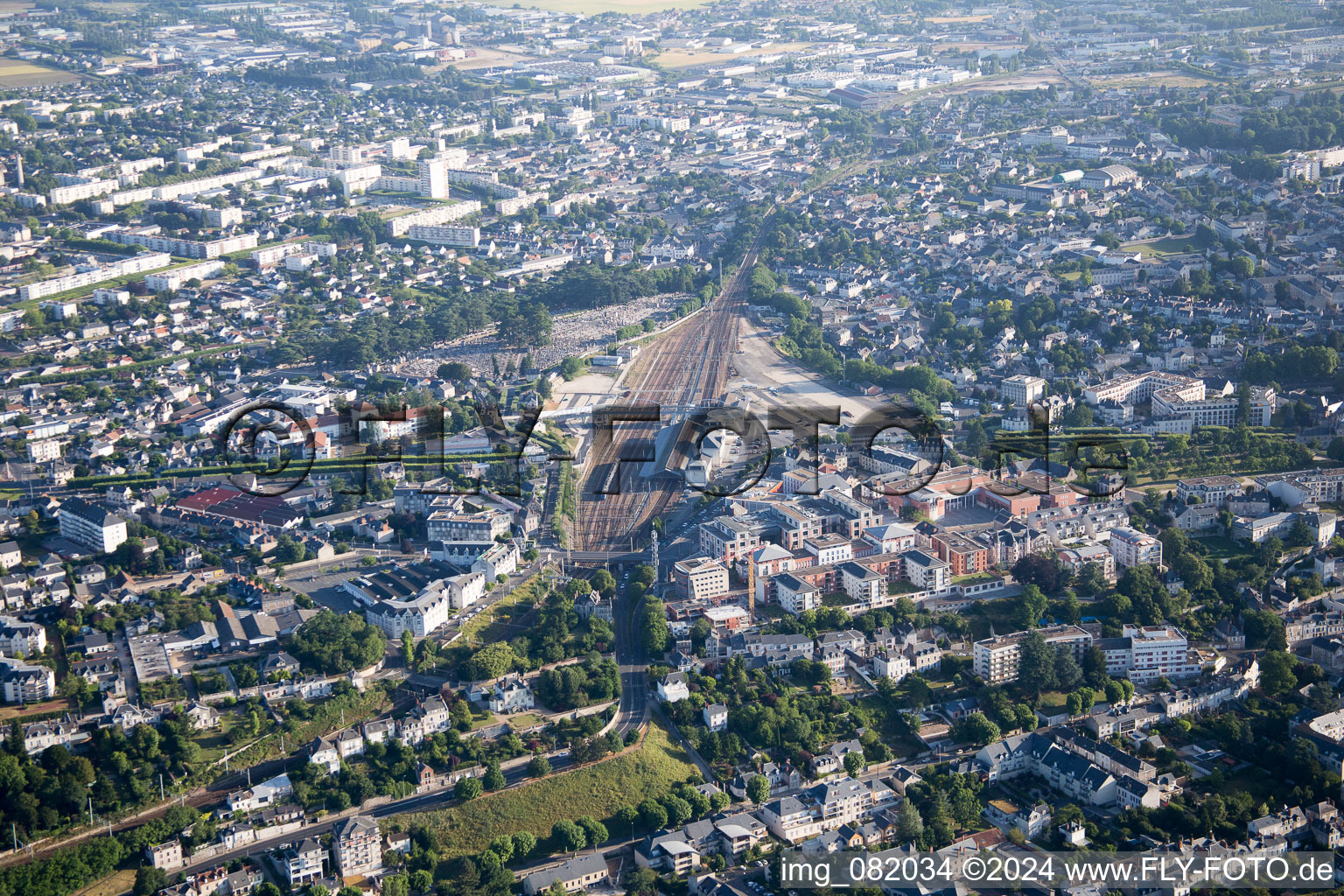 Aerial photograpy of Blois in the state Loir et Cher, France