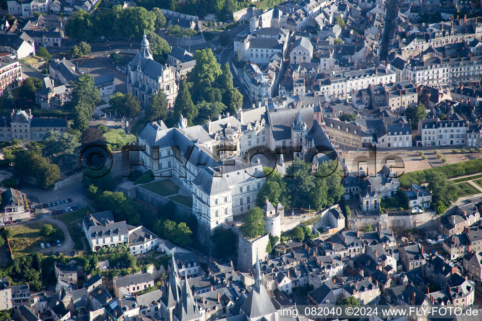 Bird's eye view of Blois in the state Loir et Cher, France