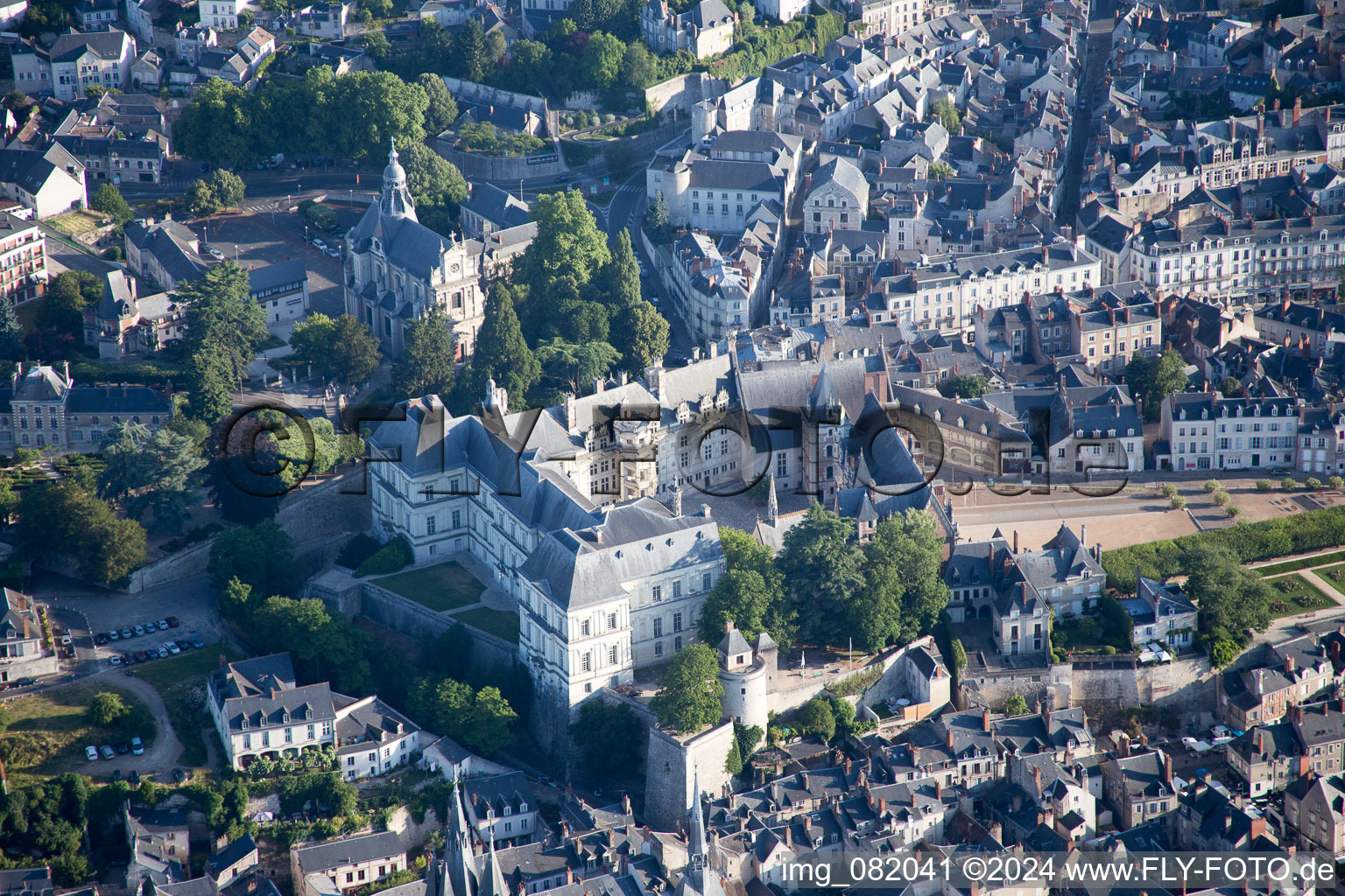 Blois in the state Loir et Cher, France viewn from the air