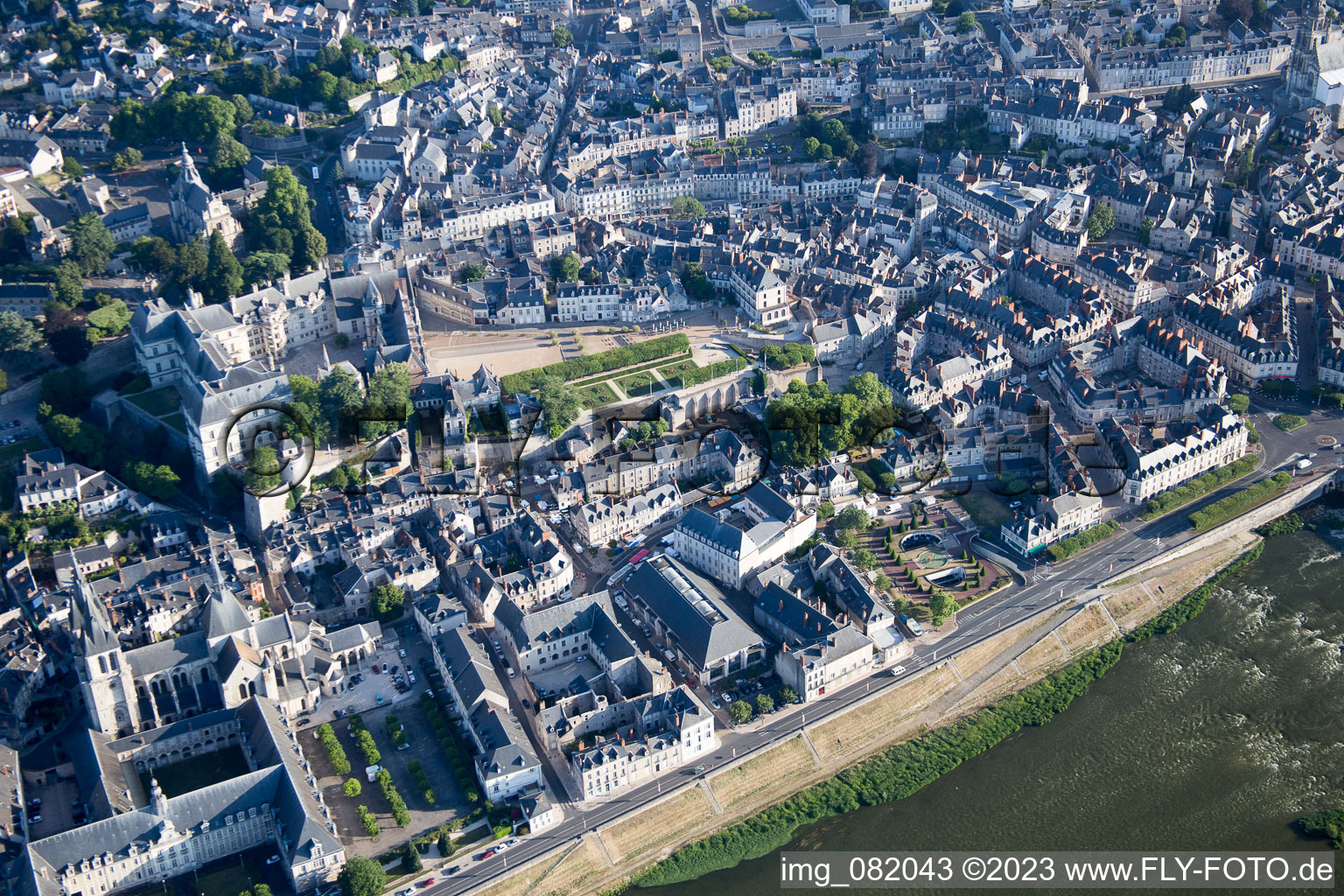 Drone image of Blois in the state Loir et Cher, France