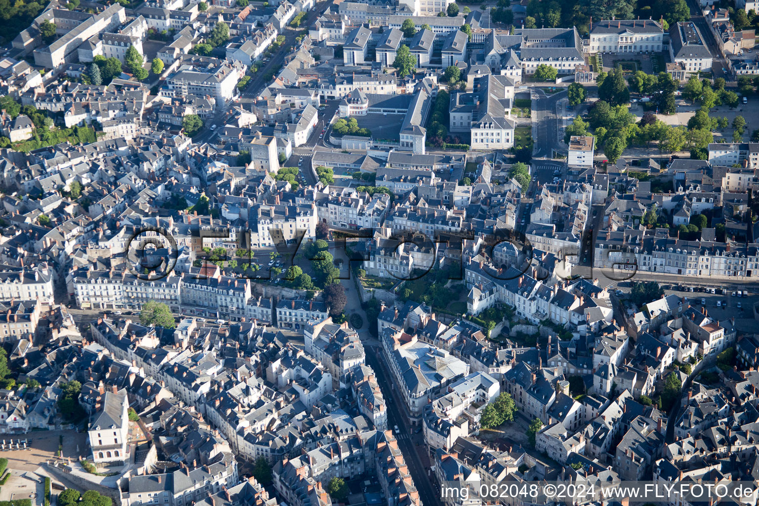 Aerial photograpy of Blois in the state Loir et Cher, France