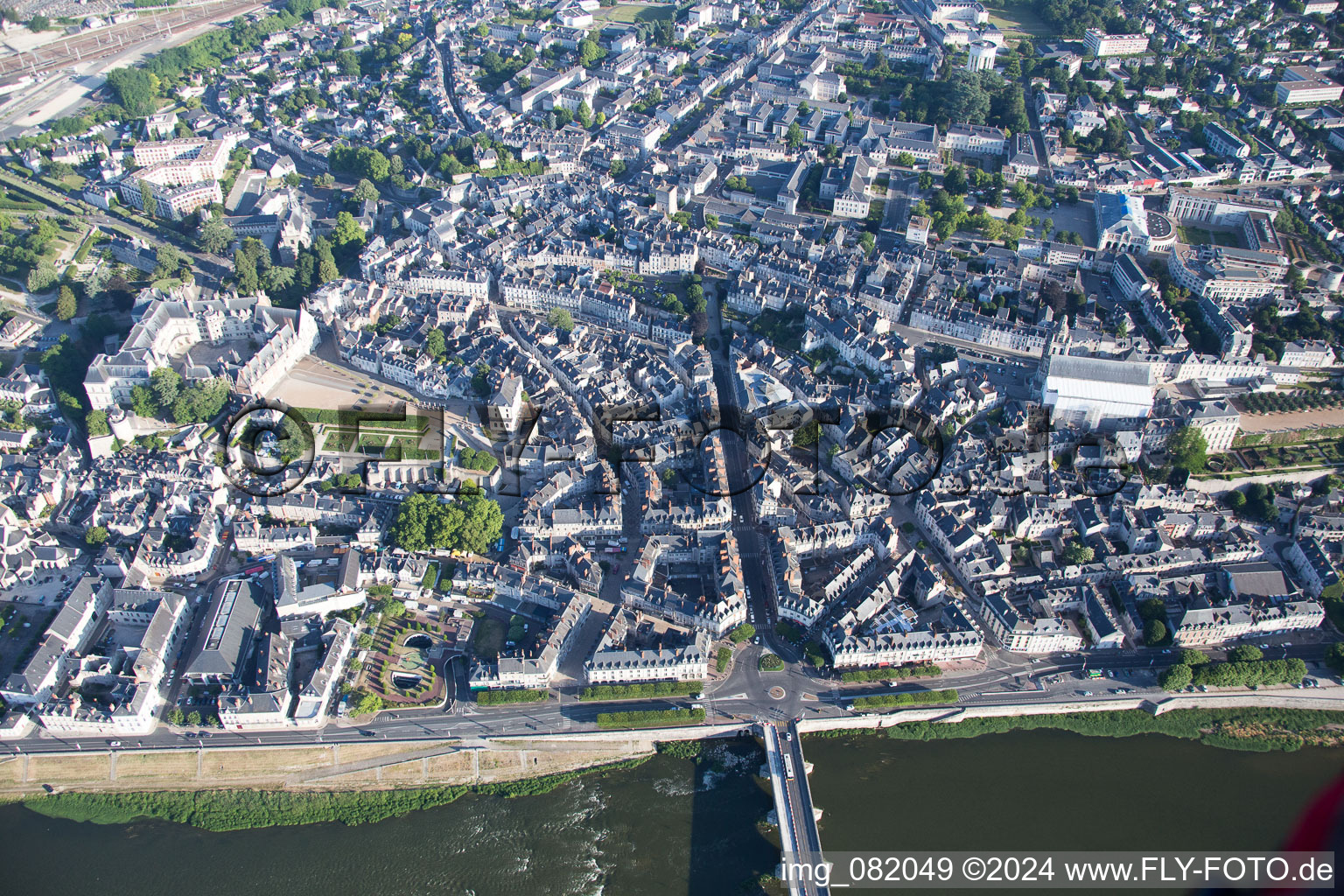 Oblique view of Blois in the state Loir et Cher, France