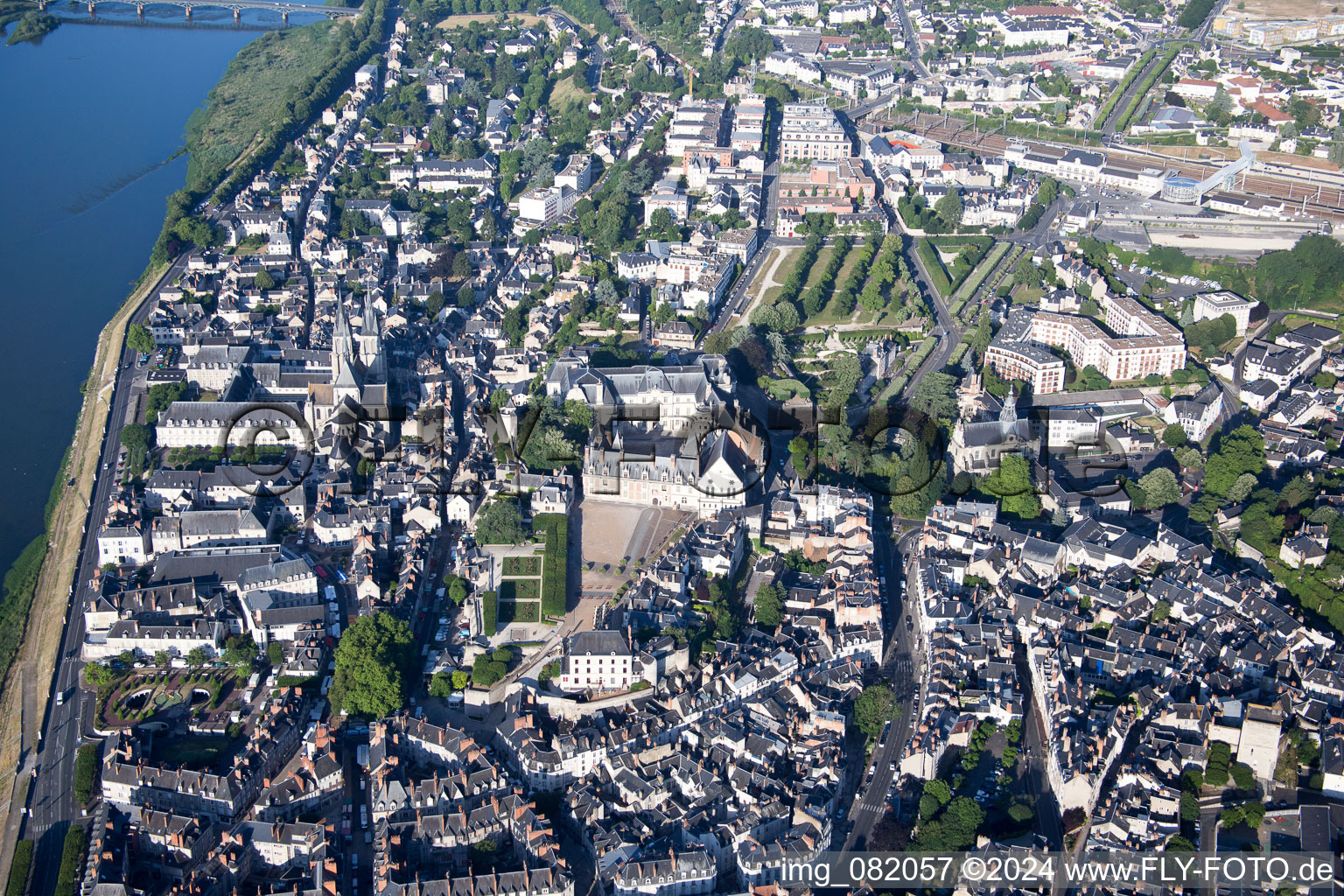 Drone image of Blois in the state Loir et Cher, France