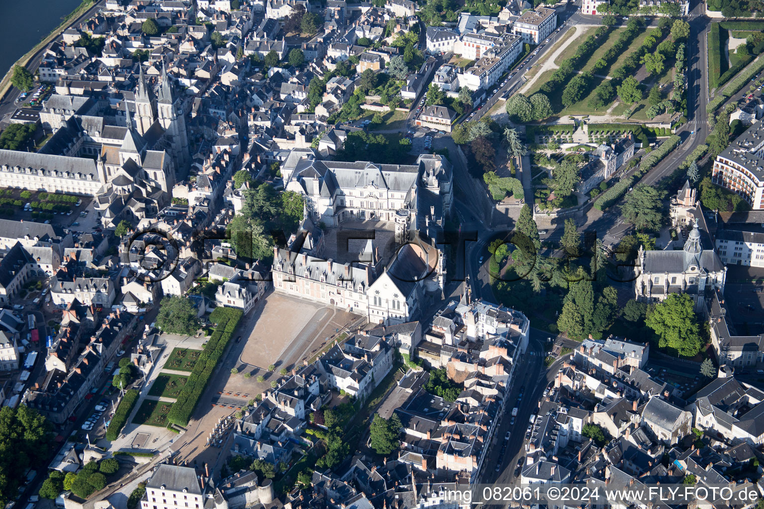 Aerial view of Blois in the state Loir et Cher, France