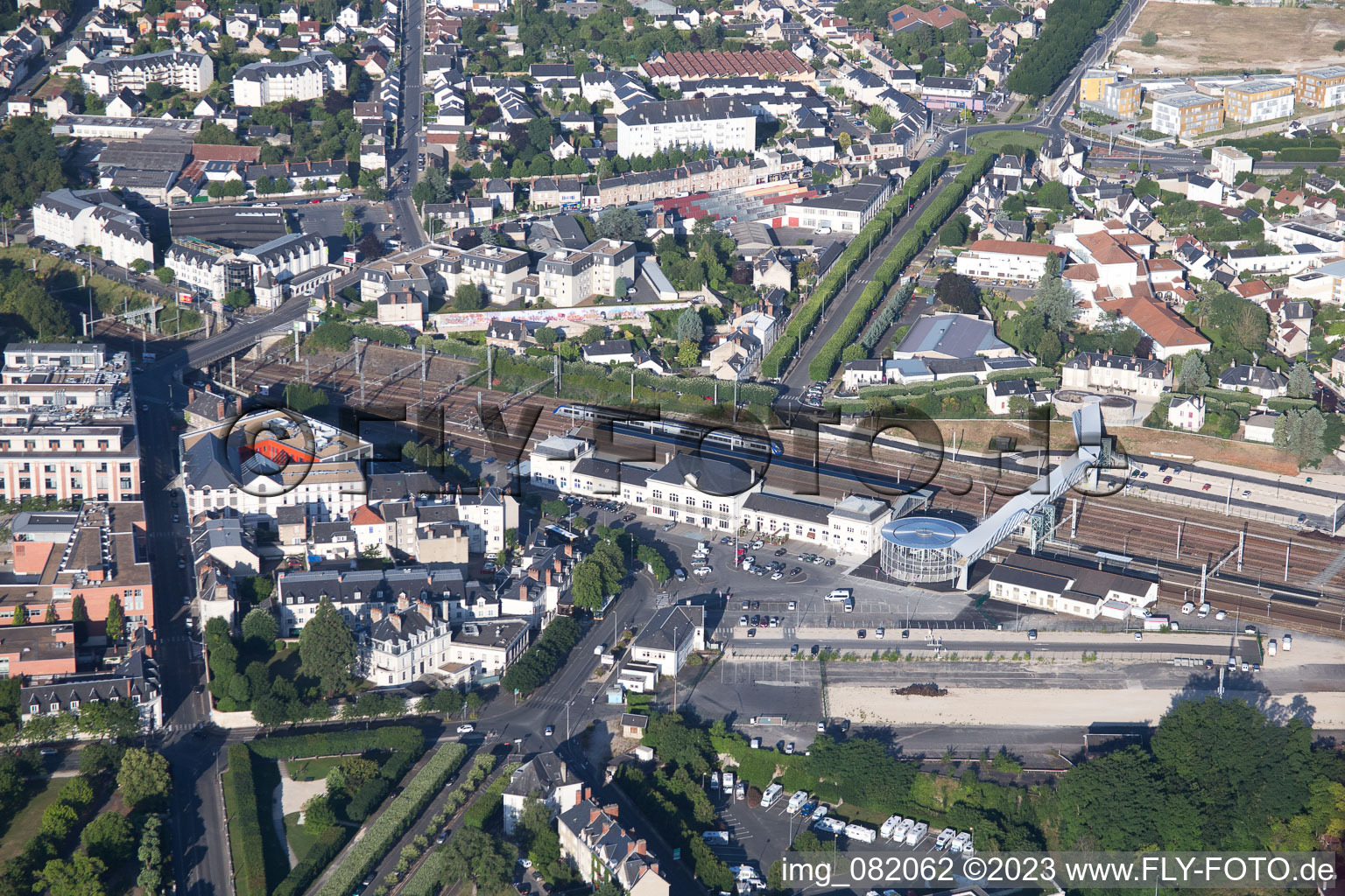 Aerial photograpy of Blois in the state Loir et Cher, France