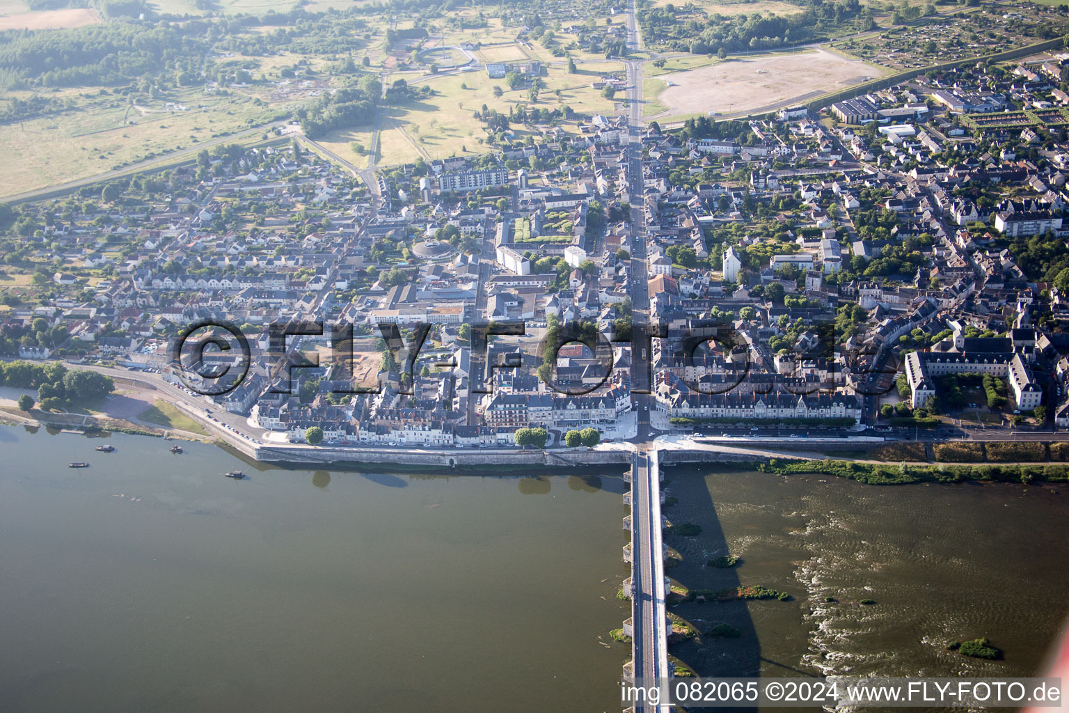 Oblique view of Blois in the state Loir et Cher, France