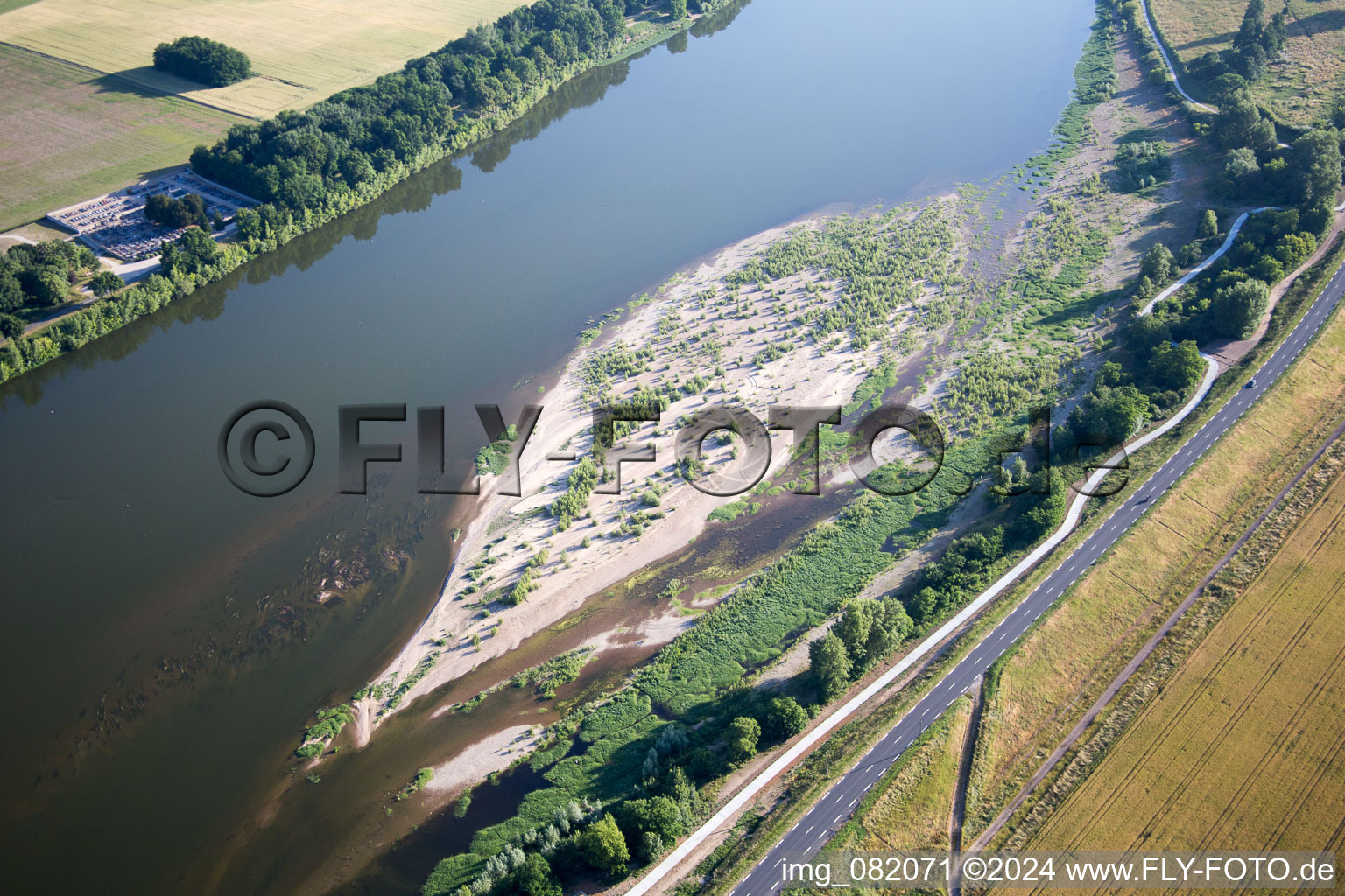 Vineuil in the state Loir et Cher, France from above