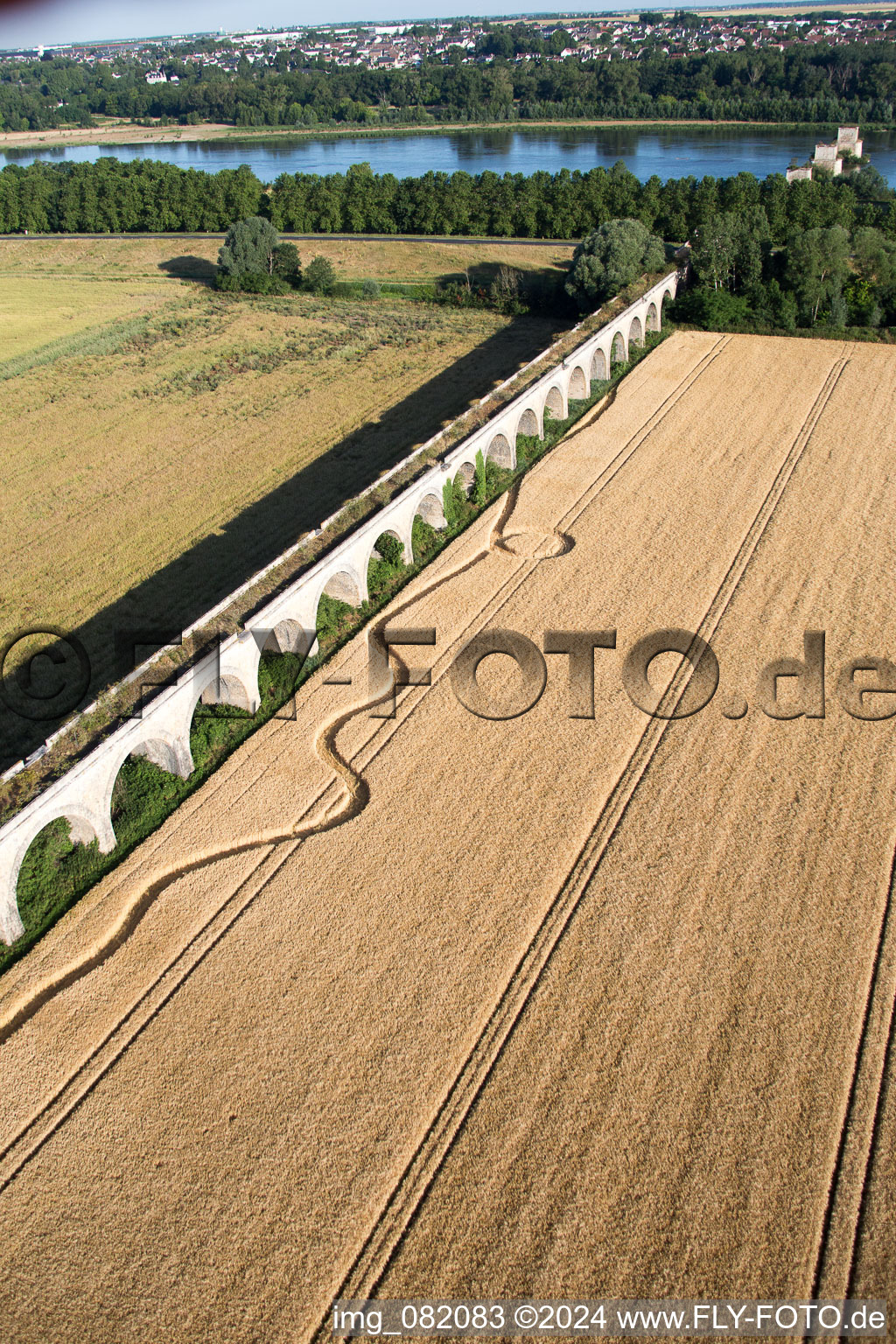 Drone image of Viaduct at Vineuil/Loire in Vineuil in the state Loir et Cher, France