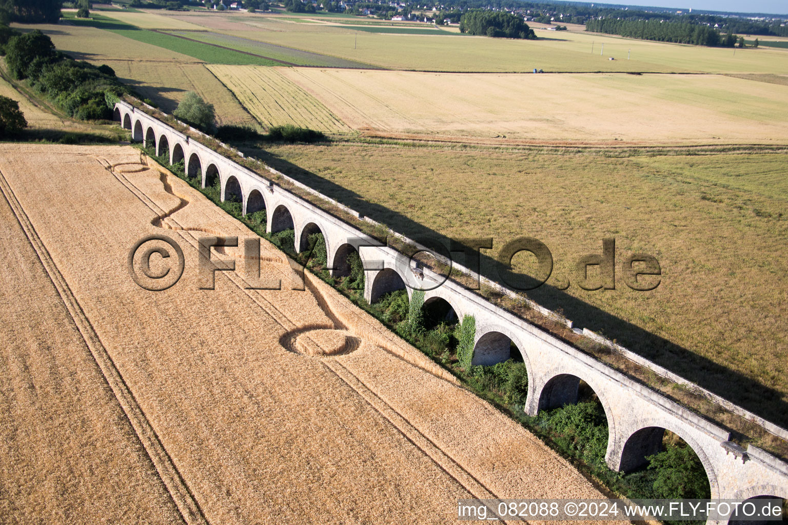 Vineuil in the state Loir et Cher, France seen from above