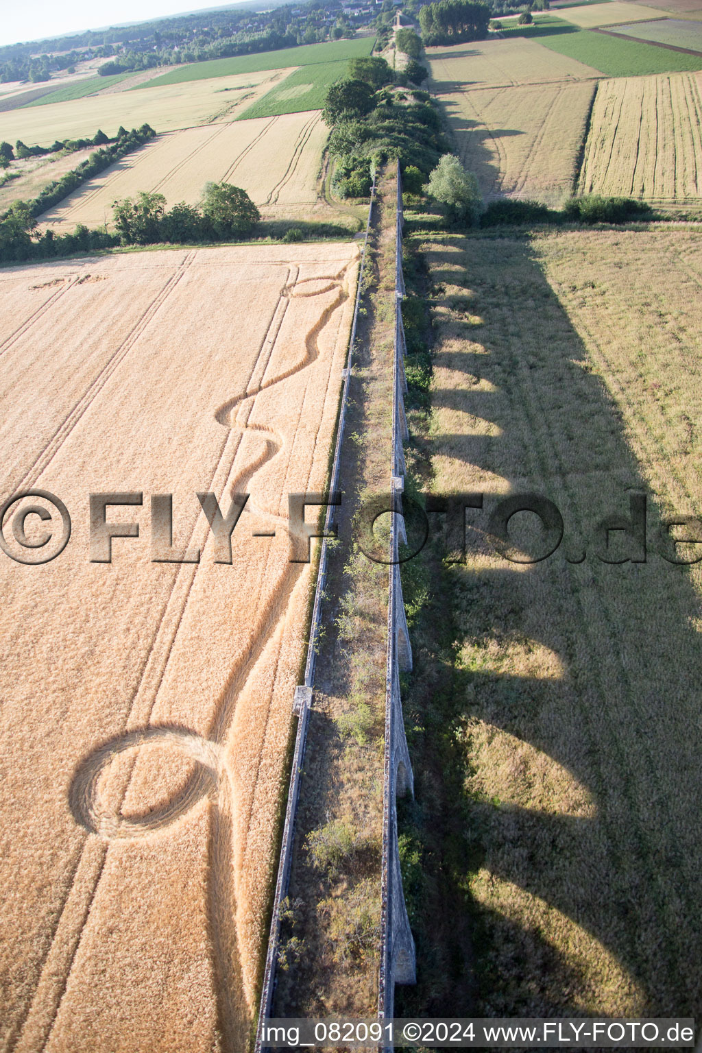 Aerial view of Viaduct at Vineuil/Loire in Vineuil in the state Loir et Cher, France