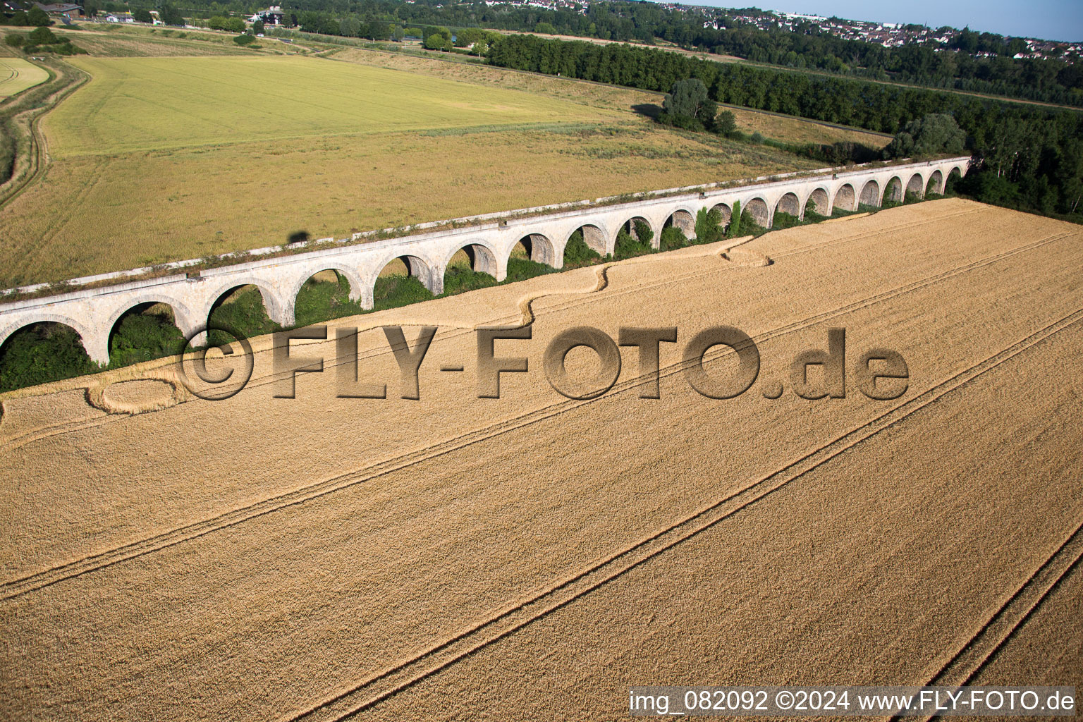 Aerial photograpy of Viaduct at Vineuil/Loire in Vineuil in the state Loir et Cher, France