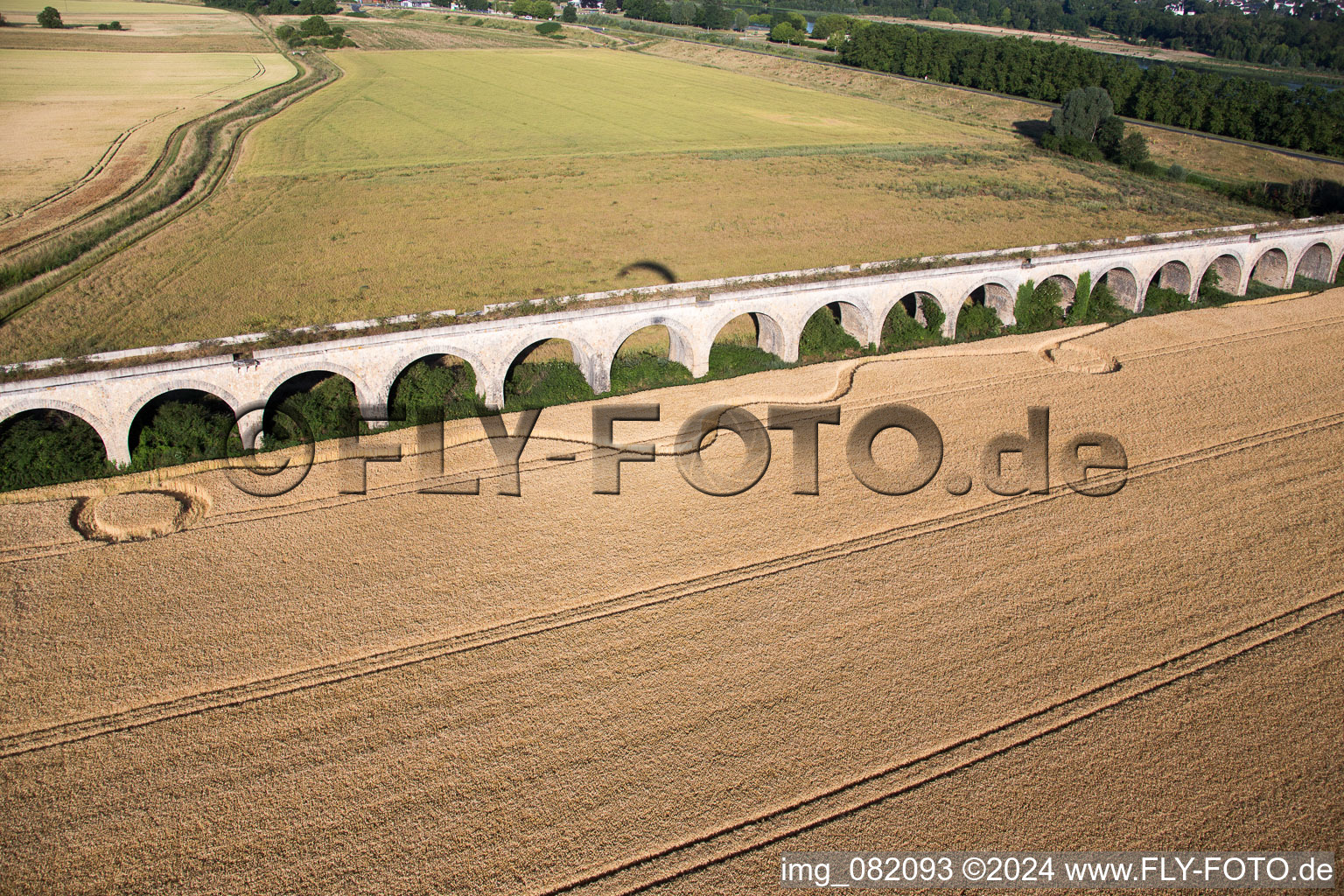 Oblique view of Viaduct at Vineuil/Loire in Vineuil in the state Loir et Cher, France