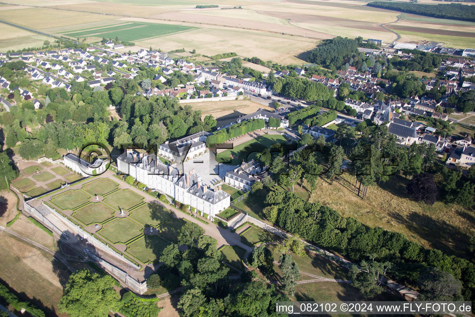 Menars in the state Loir et Cher, France out of the air