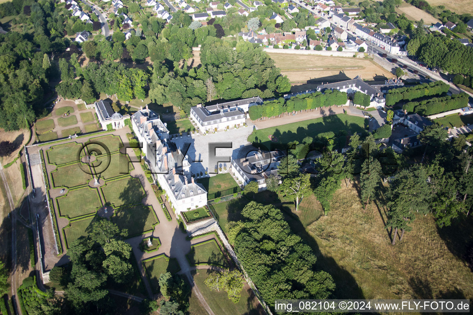 Menars in the state Loir et Cher, France from the plane