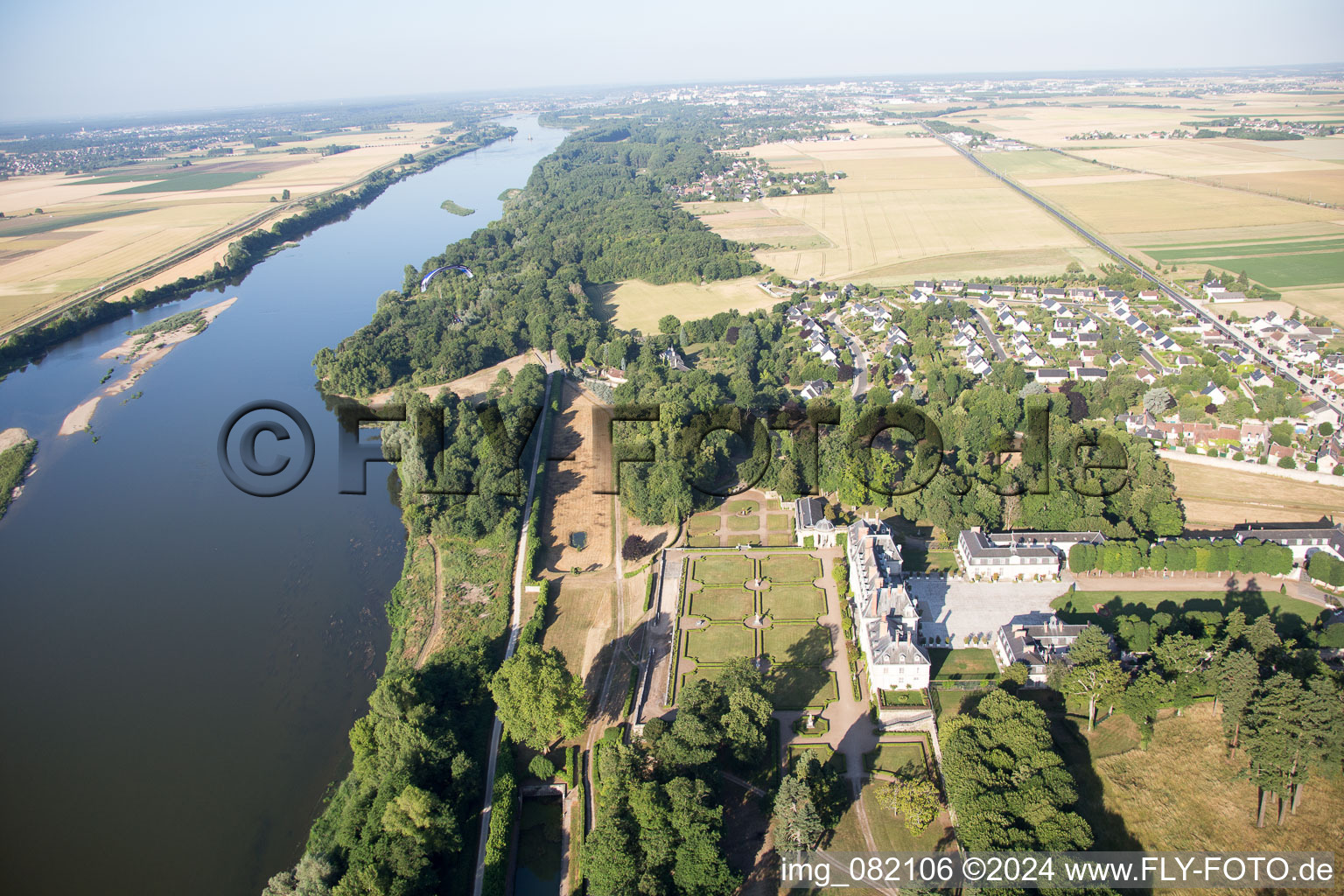 Menars in the state Loir et Cher, France viewn from the air