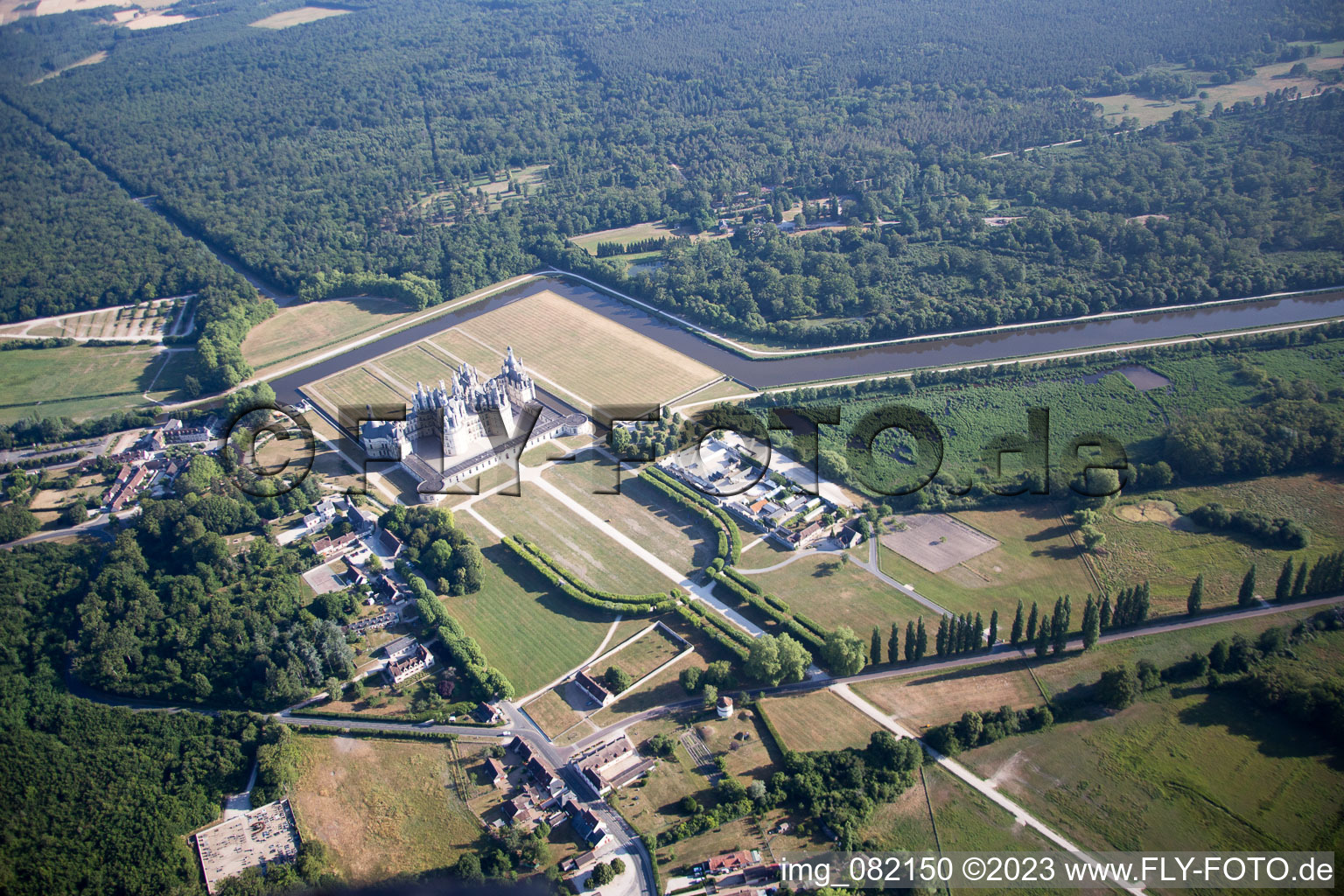 Chambord in the state Loir et Cher, France out of the air