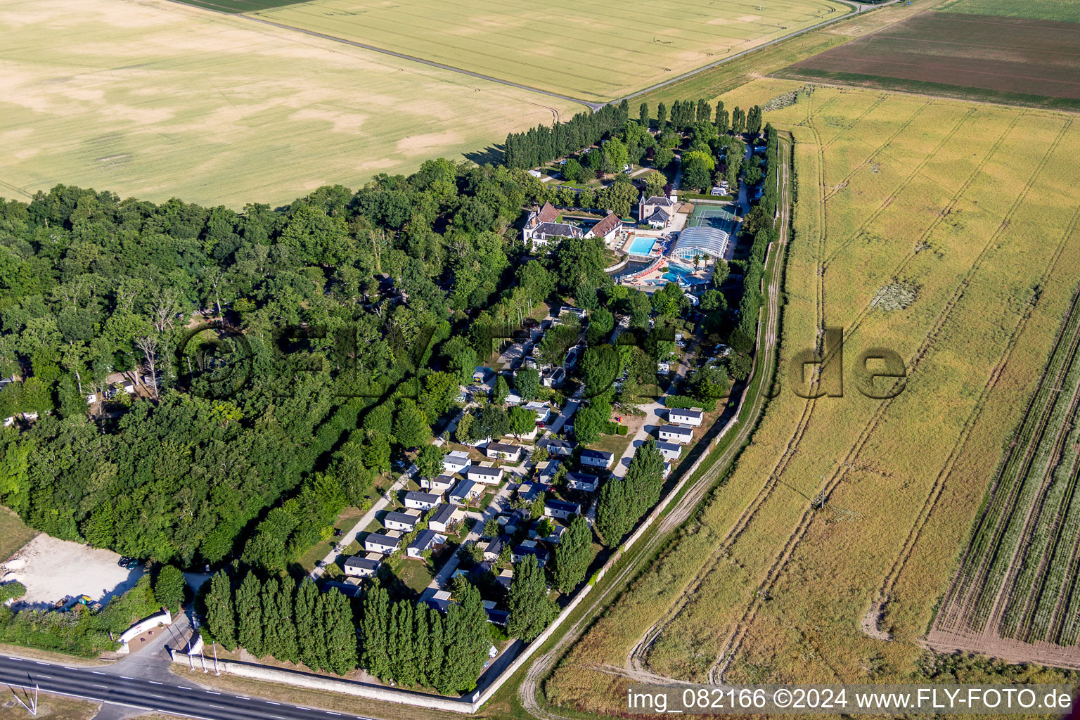 Holiday house plant of the Camping Capfun Chateau de la Grenouillere and Parc de la GrenouillA?re in Suevres in Centre-Val de Loire, France