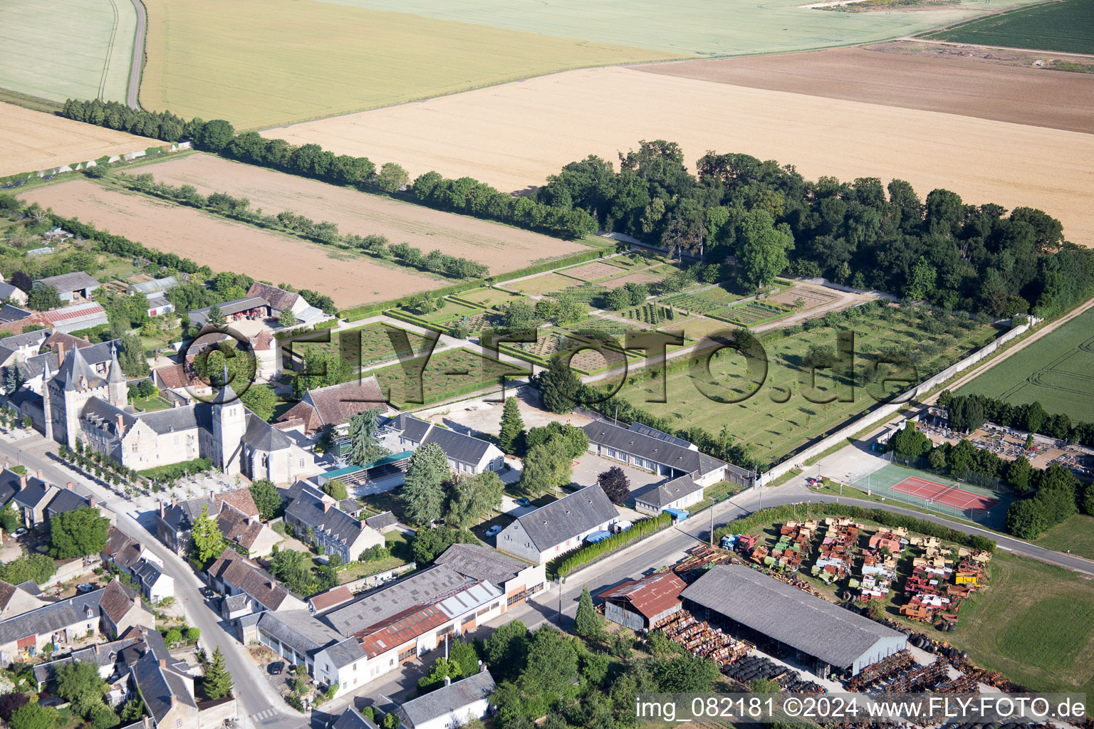 Building complex in the park of the castle Chateau Talcy in Talcy in Centre-Val de Loire, France