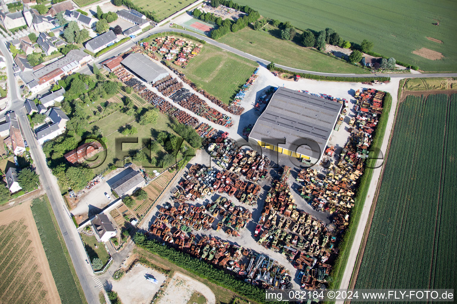 Bird's eye view of Talcy in the state Loir et Cher, France