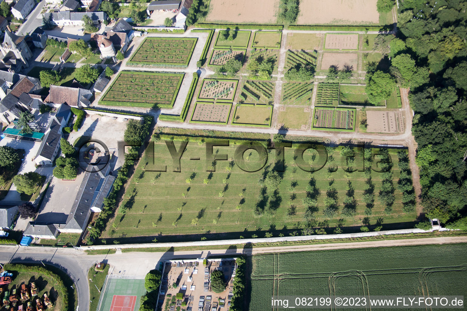 Aerial photograpy of Talcy in the state Loir et Cher, France
