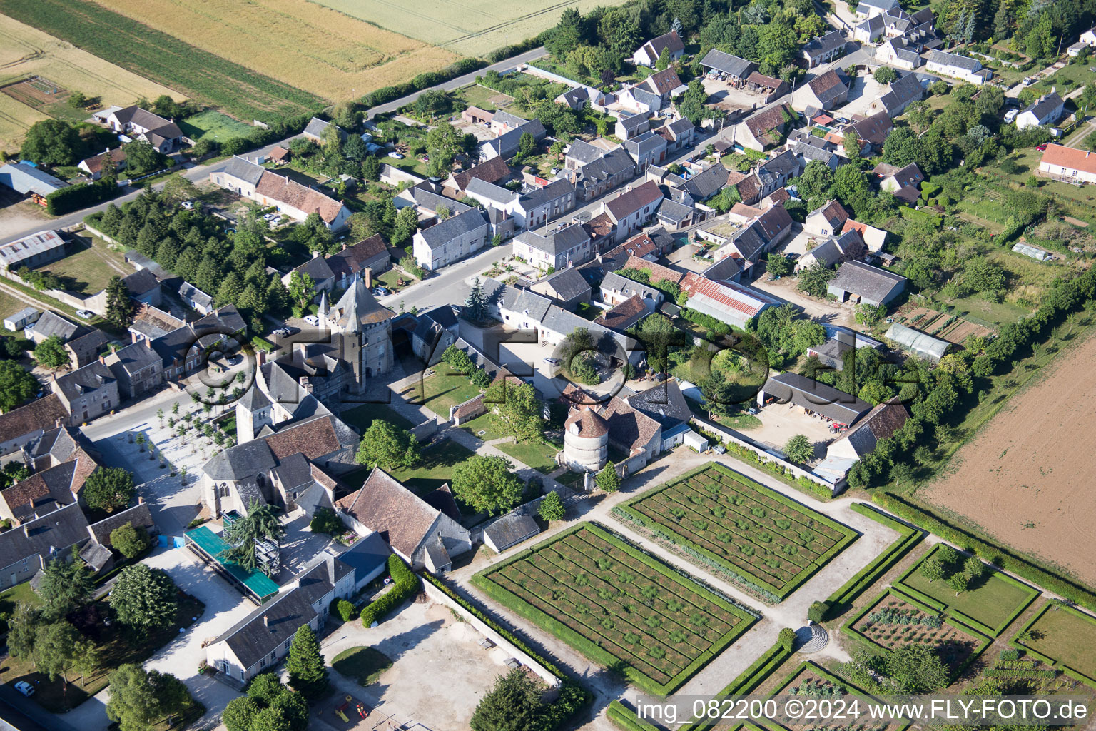 Oblique view of Talcy in the state Loir et Cher, France